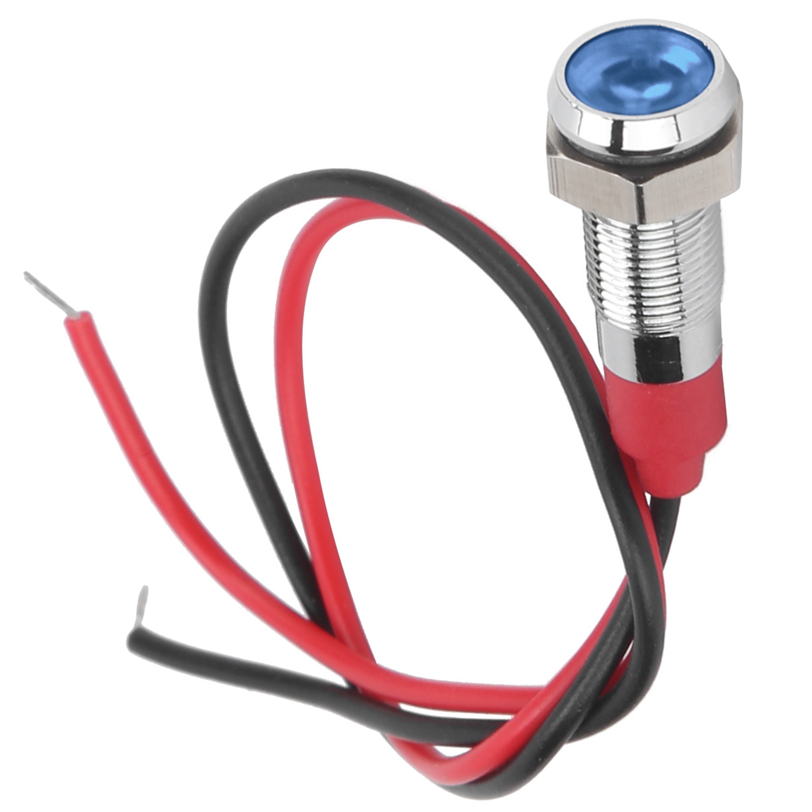 Led-metallanzeigeleuchte, 6 Mm, Wasserdicht, Signallampe Für Begleitfahrzeug, Lkw, Boot, Mit Kabel, 6 V, Blau