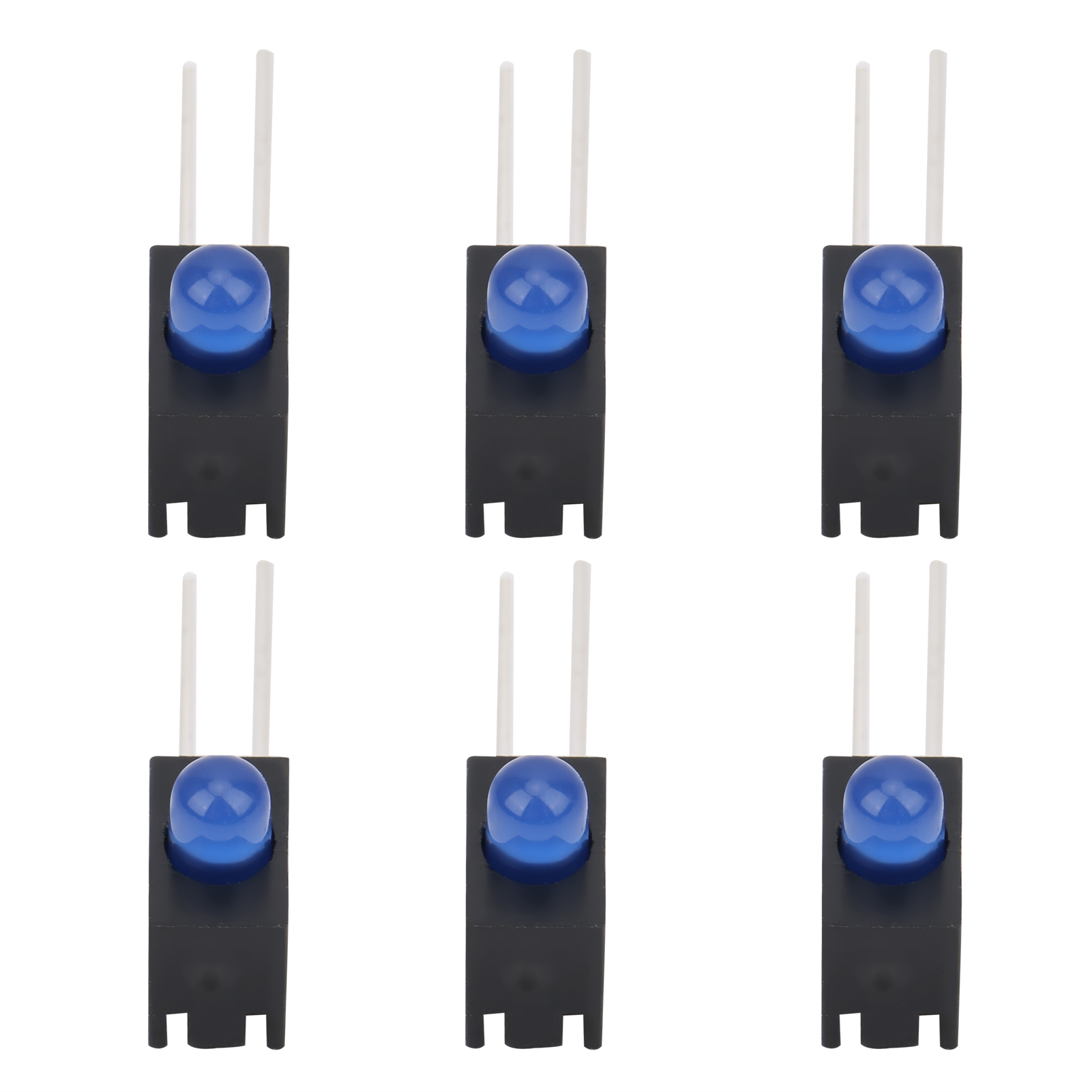 100 Stück Led-fassungen, 3 Mm Lampenschirm, 90°-biegung, Mit Lichtsteuerungskomponenten, Blaues Licht