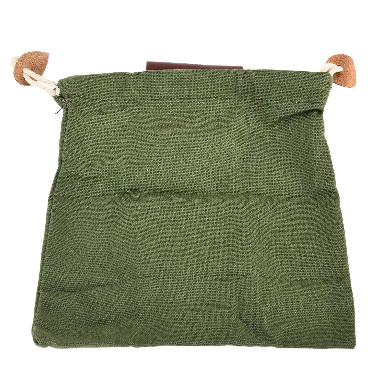 Gürteltasche Aus Leder Und Canvas Zum Sammeln Von Früchten Beim Camping, Armeegrün