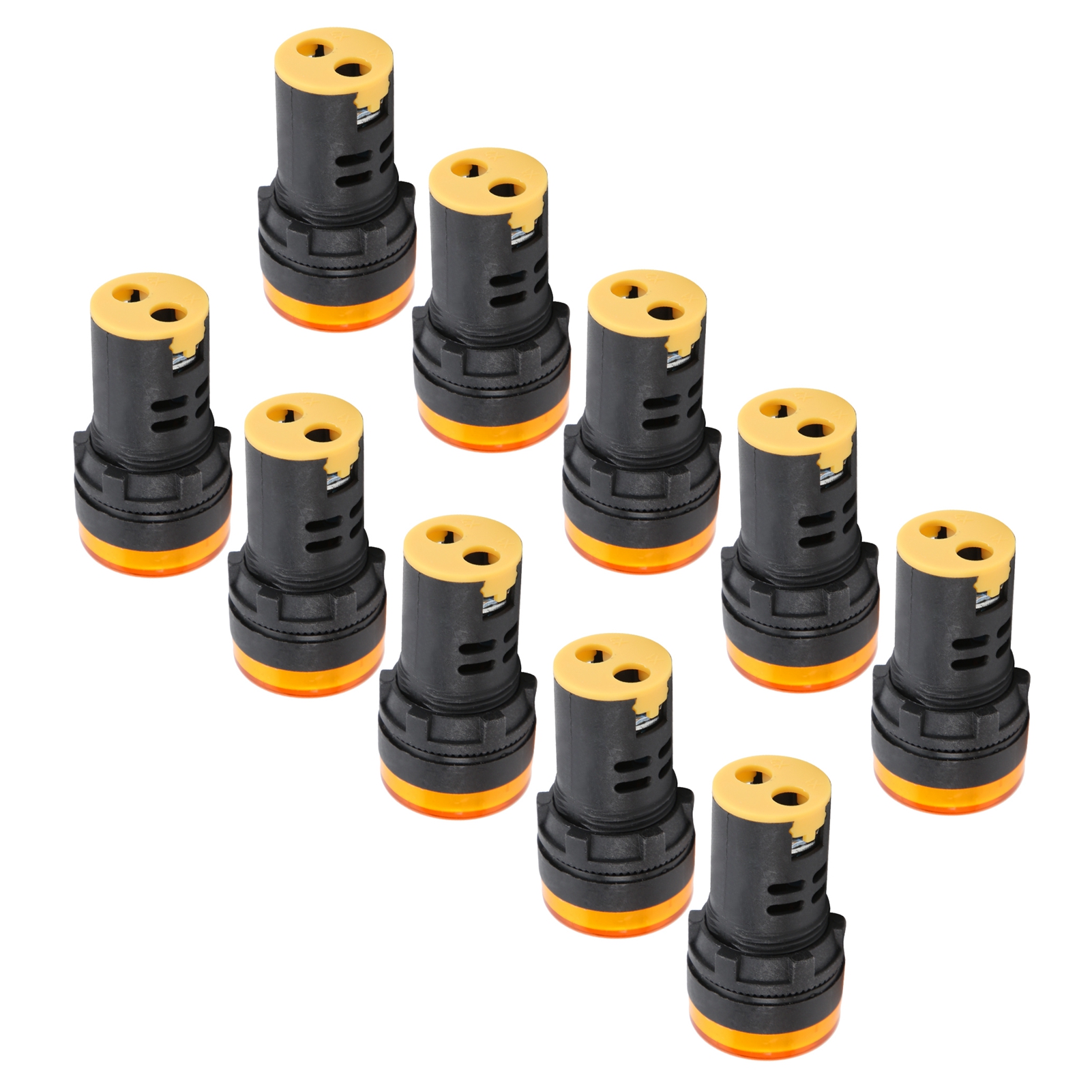 10 Stück Ad16‑22ds Gelbe Led-anzeigeleuchte Mit Hoher Helligkeit Für Signalanzeige, Ac/dc 24 V