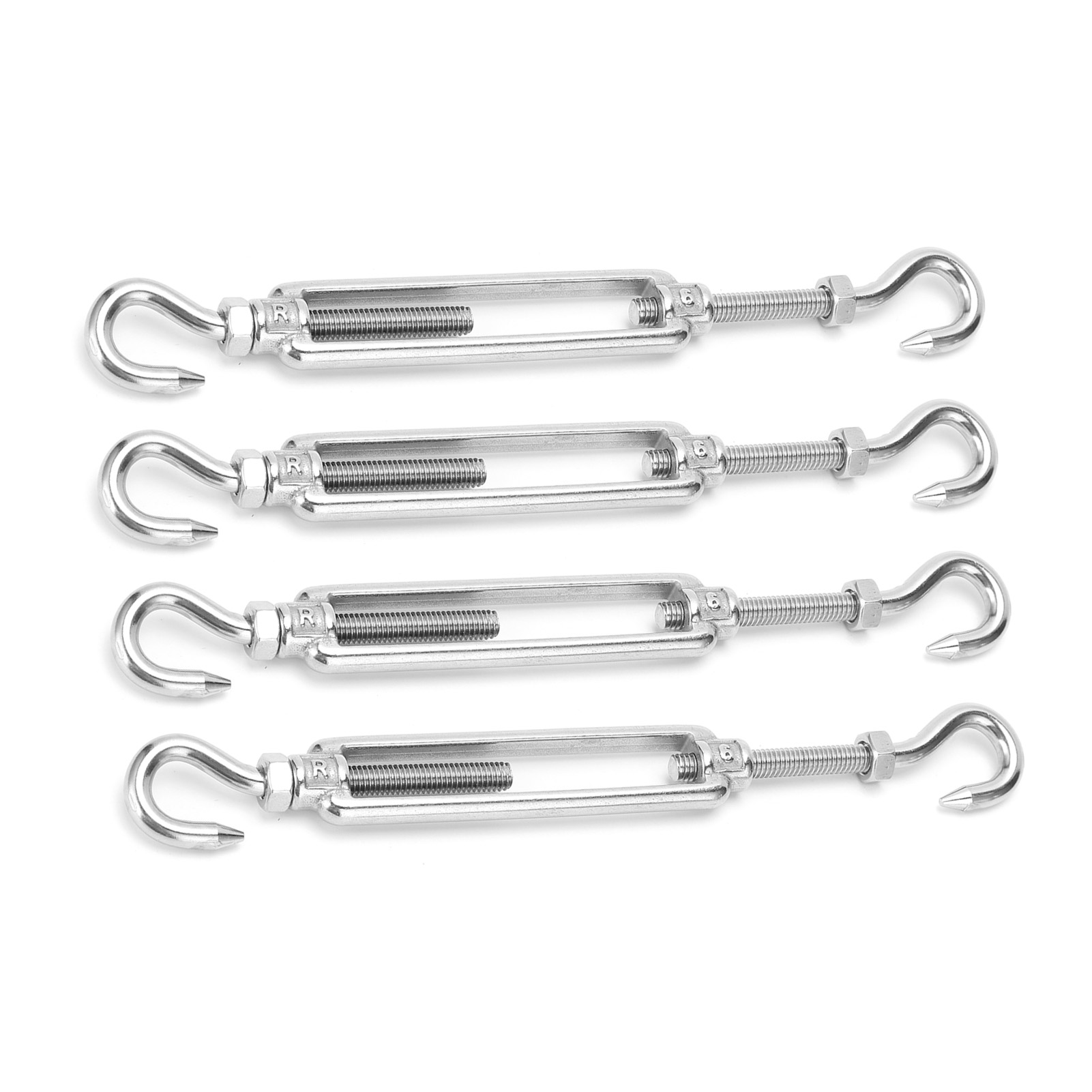 4-teiliges Haken-zu-haken-spannschloss-edelstahl-hardware-set Für Kabel- Und Drahtseilspannung M6