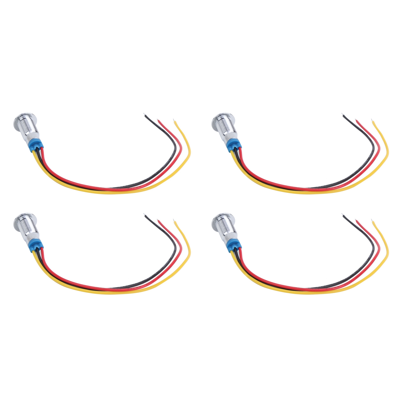 4er-set Led-anzeigeleuchten, Gemeinsame Kathodenlampe, Industrielle Steuerungskomponenten, 8 Mm, 110–220 V, Rot Und Gelb