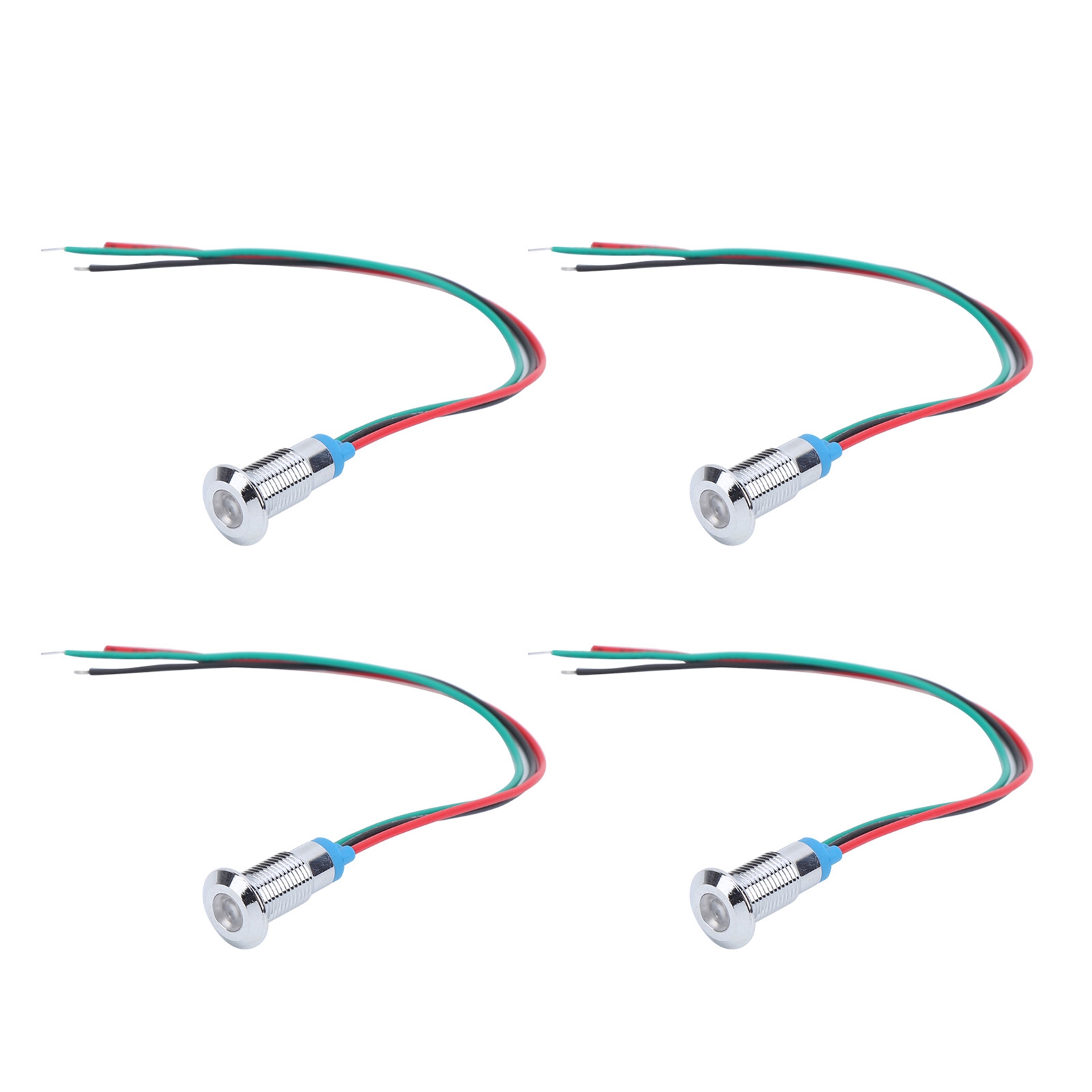 4er-set Led-anzeigeleuchten, Gemeinsame Kathodenlampe, Industrielle Steuerungskomponenten, 8 Mm, 110–220 V, Rot Und Grün