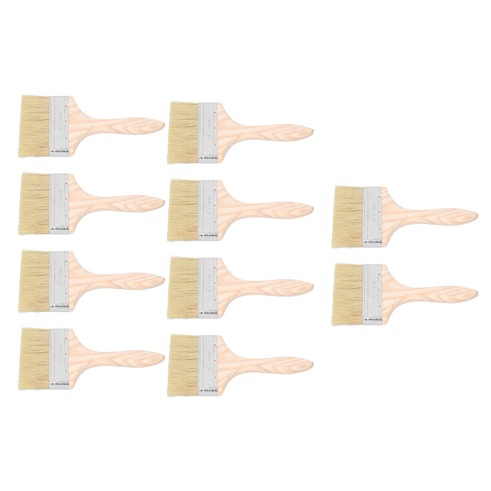 10 Stück Kunstwollbürsten Mit Ergonomischem Holzgriff, Multifunktional Zur Reinigung Von Farbflecken