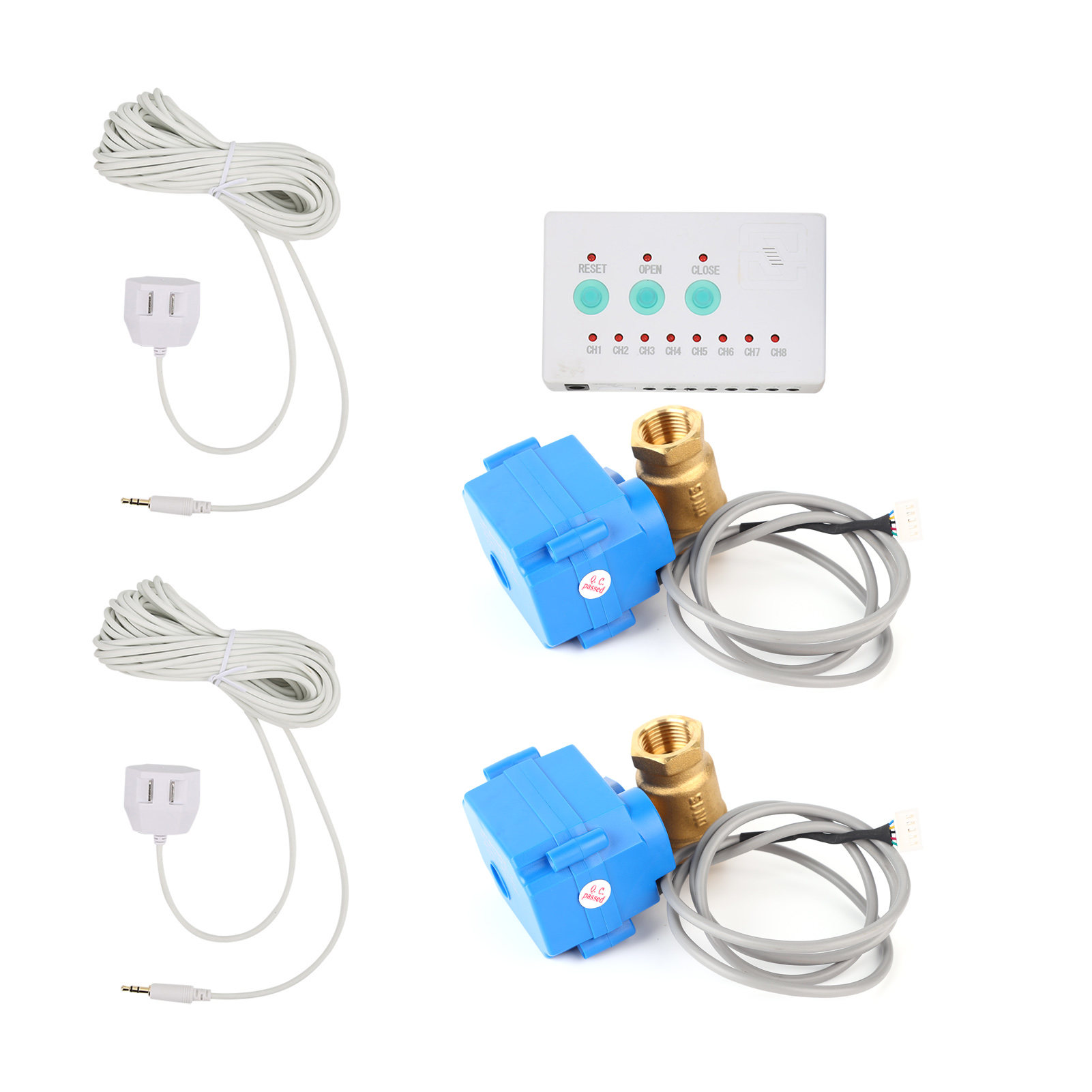 Wasserleckagesensor Mit Doppelventil, Akustischem Alarm, Smart-home-überlaufmelder, Ac100–240 V, Eu-stecker