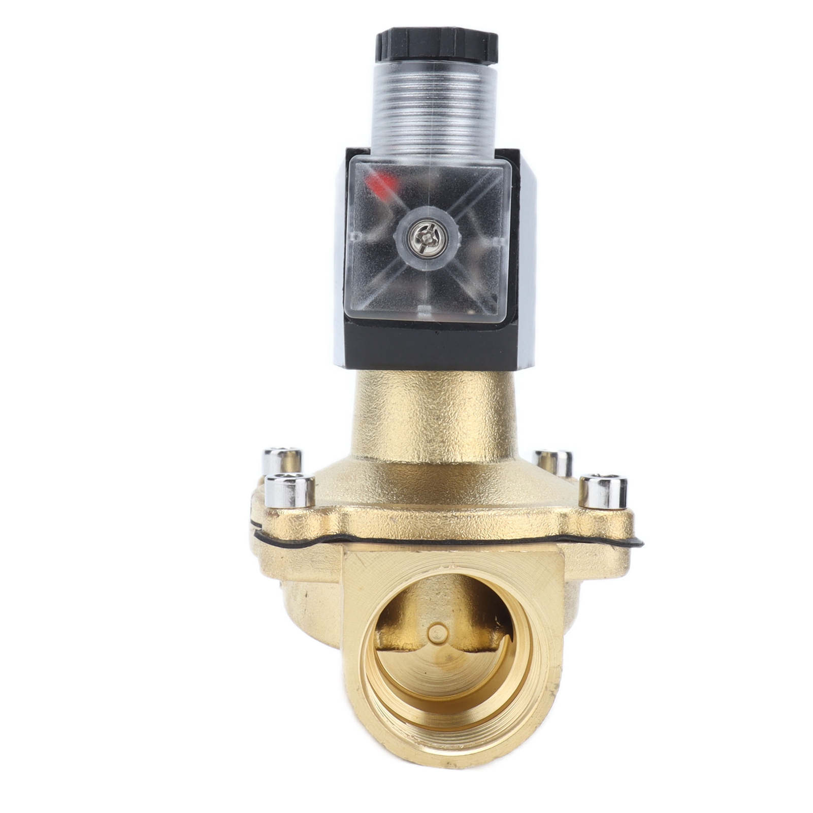 Zweiwege-magnetventil Aus Messing, Glatte Oberfläche, Einfache Installation, Robust Und Langlebig, Normalerweise Offen, Ac 380 V