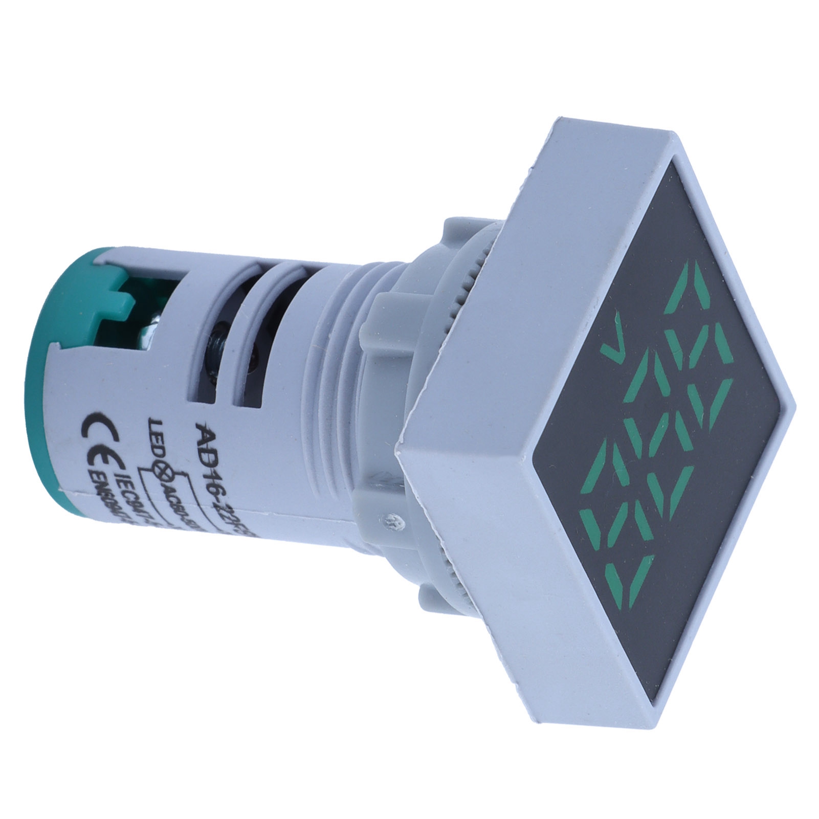 Ad16-22fsv Digitale Spannungsanzeige Mit Mattierter Frontplatte, Spannungsmesser, 60–500 V Ac, Grün