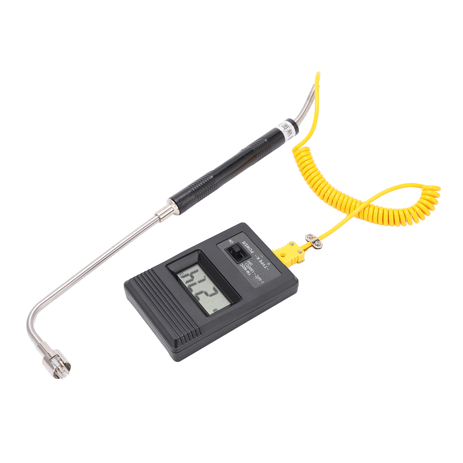 Tm‑902c Industrielles Digitales Lcd-display-thermometer Mit Gebogenem Schaft Und Oberflächen-thermoelement 50‑500℃