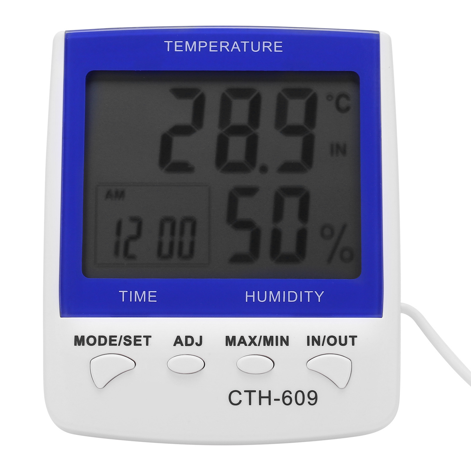 Cth-609 Digitales Thermometer-hygrometer Zur Wandmontage Für Temperatur- Und Feuchtigkeitsmessung Im Haus, Auf Dem Bauernhof Oder Im Gewächshaus