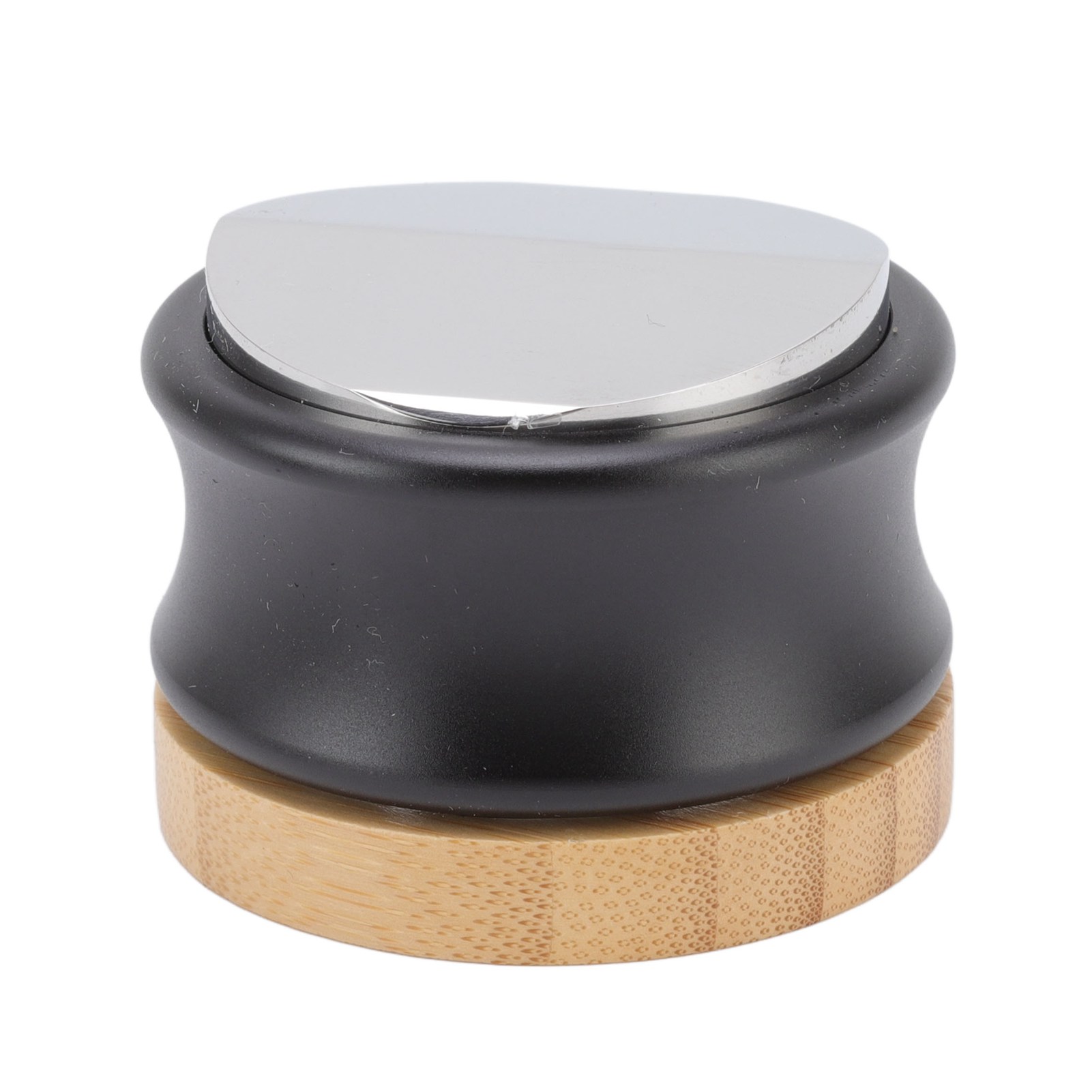Kaffeespender Aus Edelstahllegierung, Doppelkopf, Verstellbare Tiefeneinstellung Mit Bambusfuß, 53 Mm / 2,09 Zoll