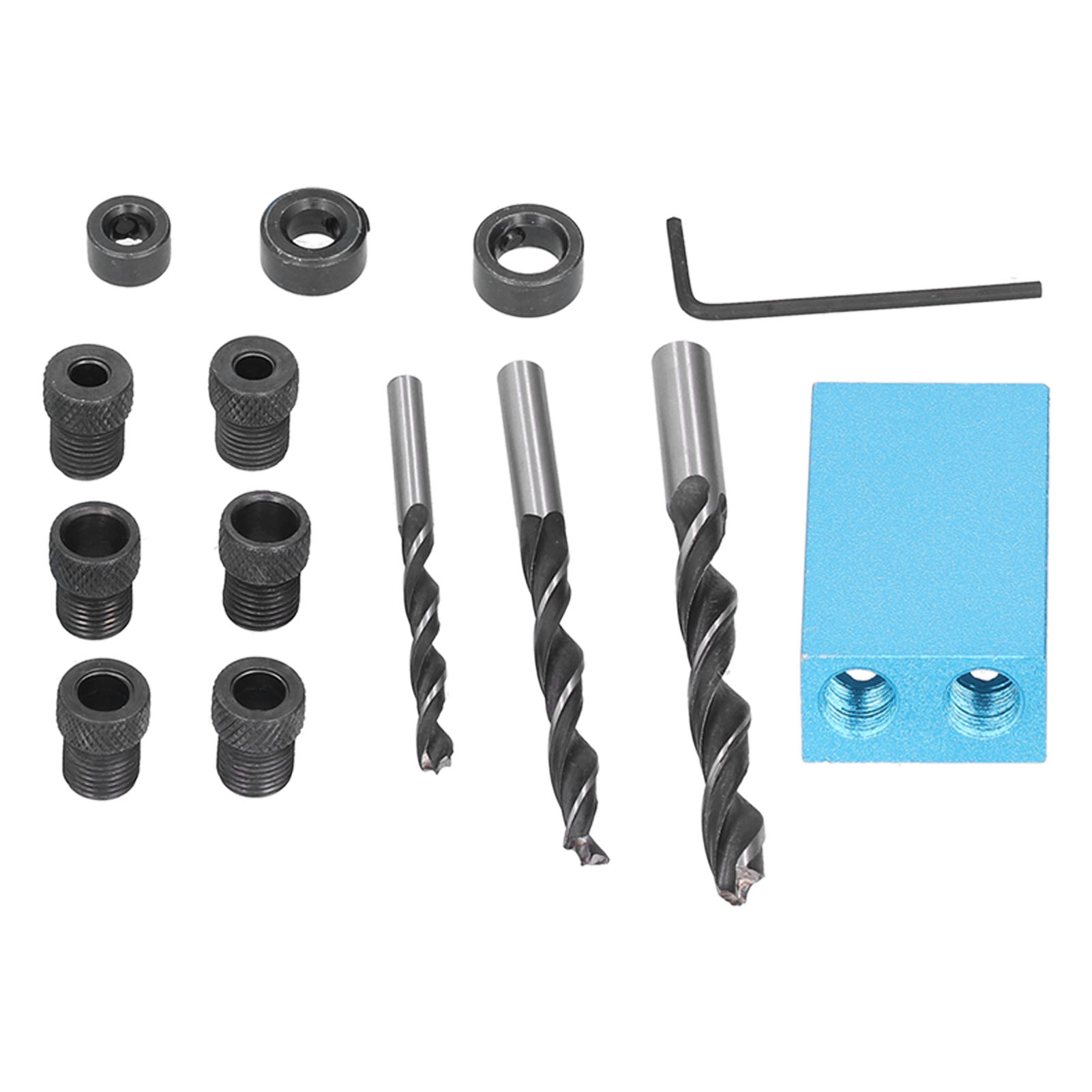 14-teiliges Set Aus Aluminiumlegierung Mit 15°-winkel-taschenlochbohrlehre Für Holzbearbeitung