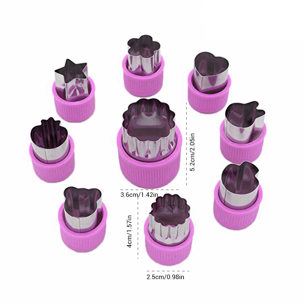 9-teiliges Ausstechformen-set Für Obst Und Gemüse, Cartoon-ausstechformen, Blumen, Kuchen, Kekse, Fondant Und Gebäck