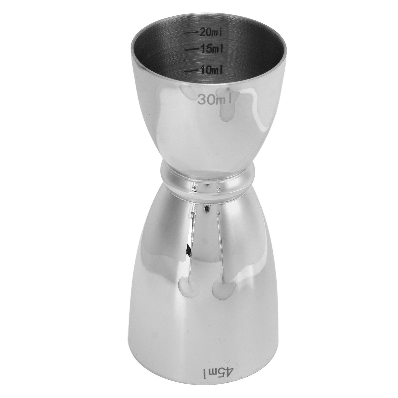 Doppelter Messbecher Aus Edelstahl, Ideal Für Cocktails, Wein Und Bars, Partys, Familienclubs Und Clubs. Mit Spiegel Und Beleuchtung. U-förmig.