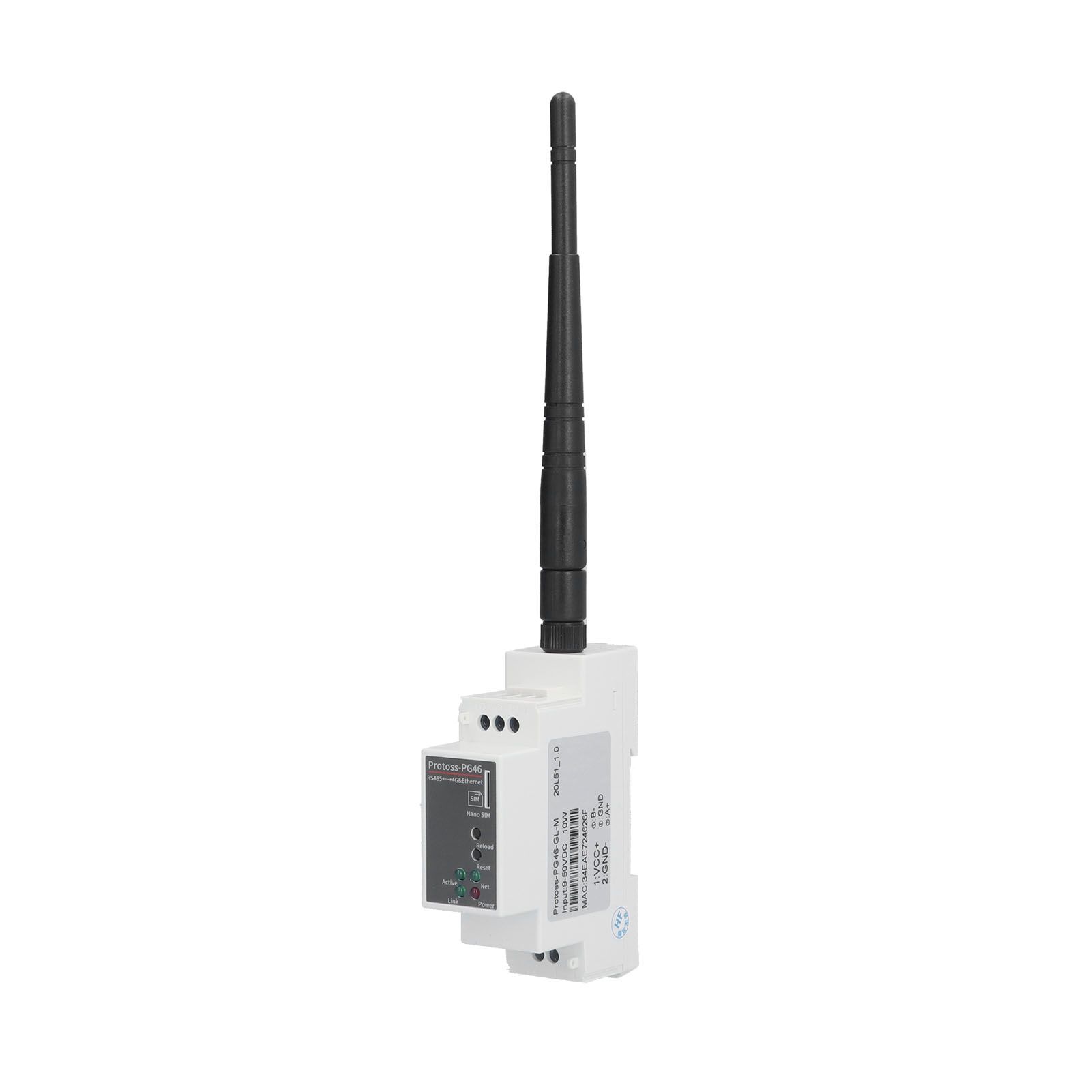 Ethernet-seriell-server Rs485 Zu 4g Schienenmontage Vpn Apn 5 Modus 13 Frequenz 9–50 V Dc