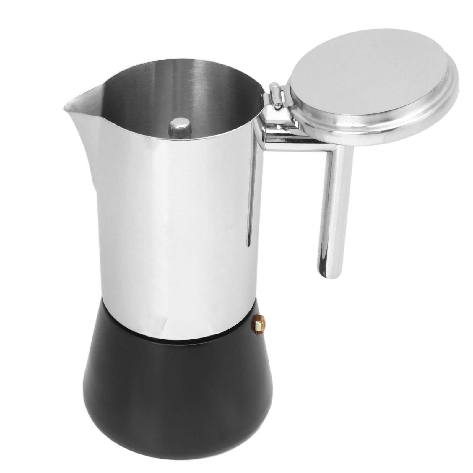 Induktions-mokakanne, Herdplatten-kaffeebereiter, Edelstahl, Italienische Kaffeemaschine Für Zuhause, 200 Ml, 4 Tassen