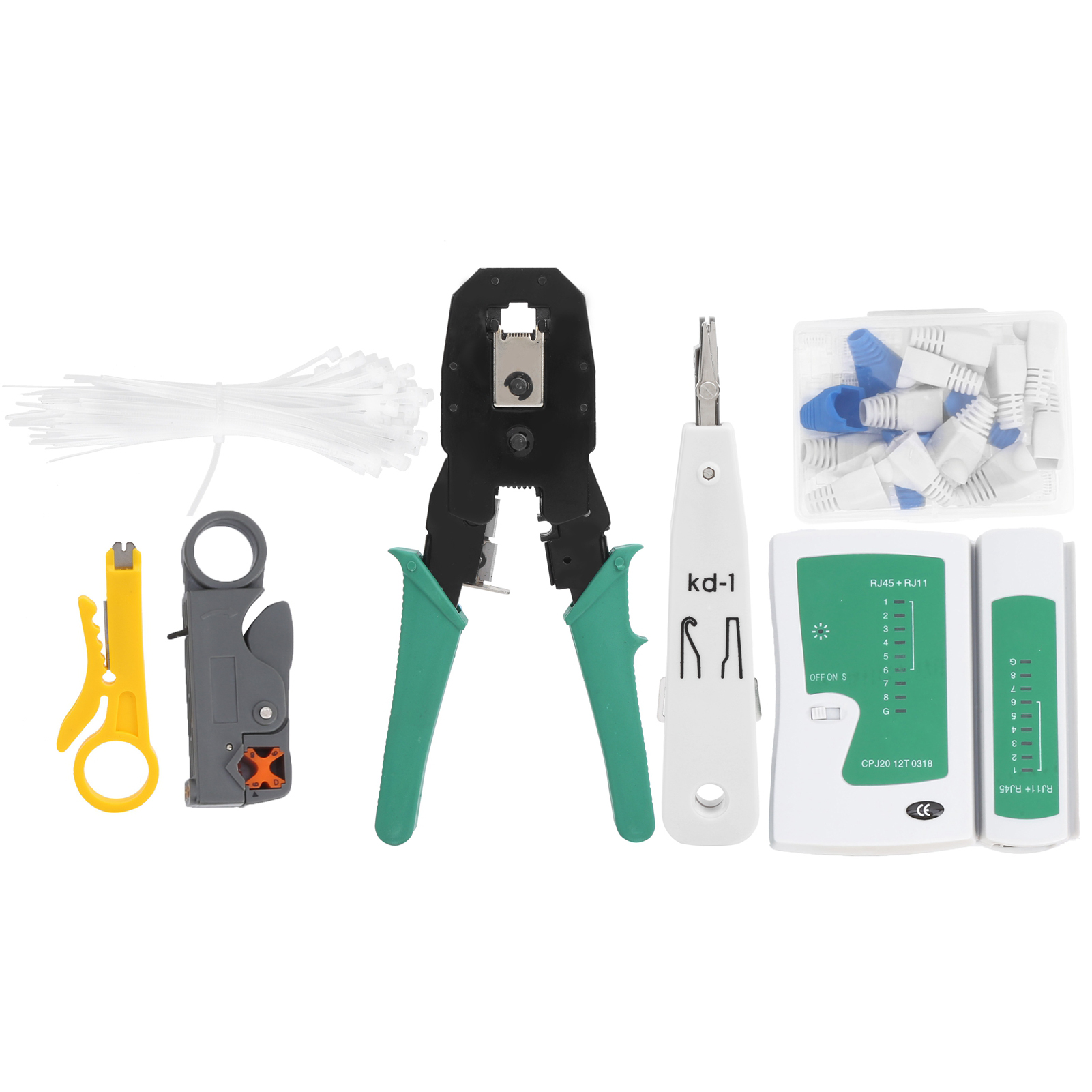 Netzwerkverkabelungswerkzeug-set, Kabeldetektion, Abisolierzange, Sechskantschlüssel-kombination Yg-p107 Dc9v