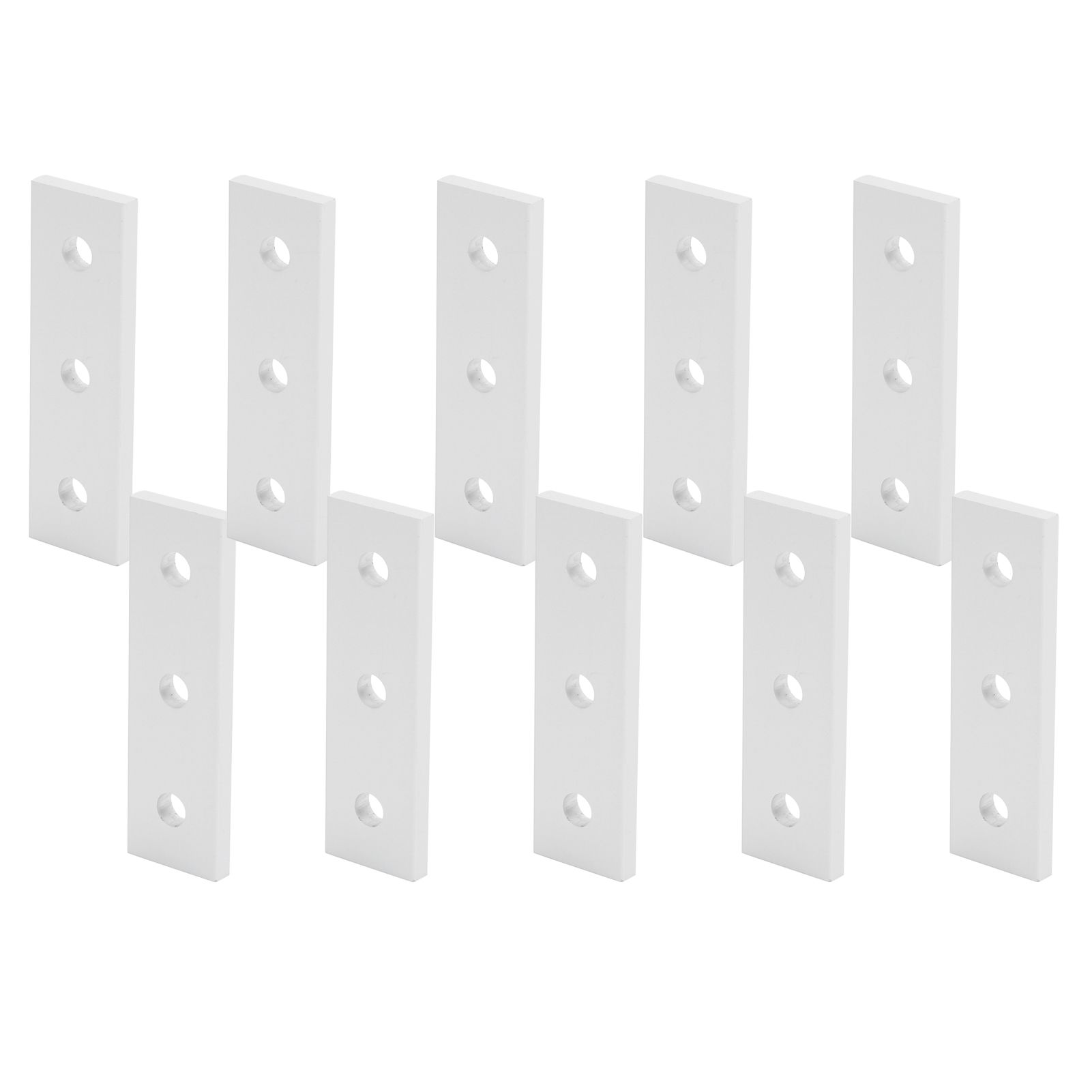 10 Stück Flache Aluminium-verbindungsplatten, Flache Gerade Reparatur-verbindungsplatten, 2020-3-loch