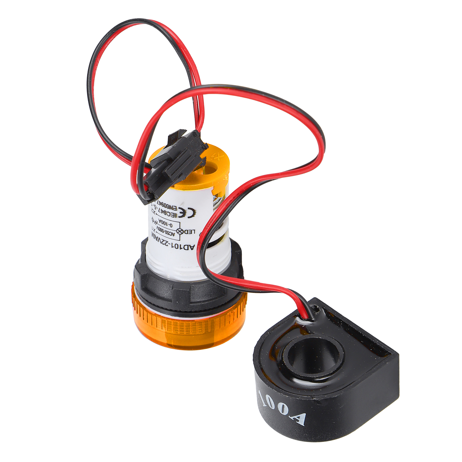 Stromsignalanzeige, Universell, 2-farbig, Runde Lampe, 60–500 V Ac, Ad101-22vamy, Gelb