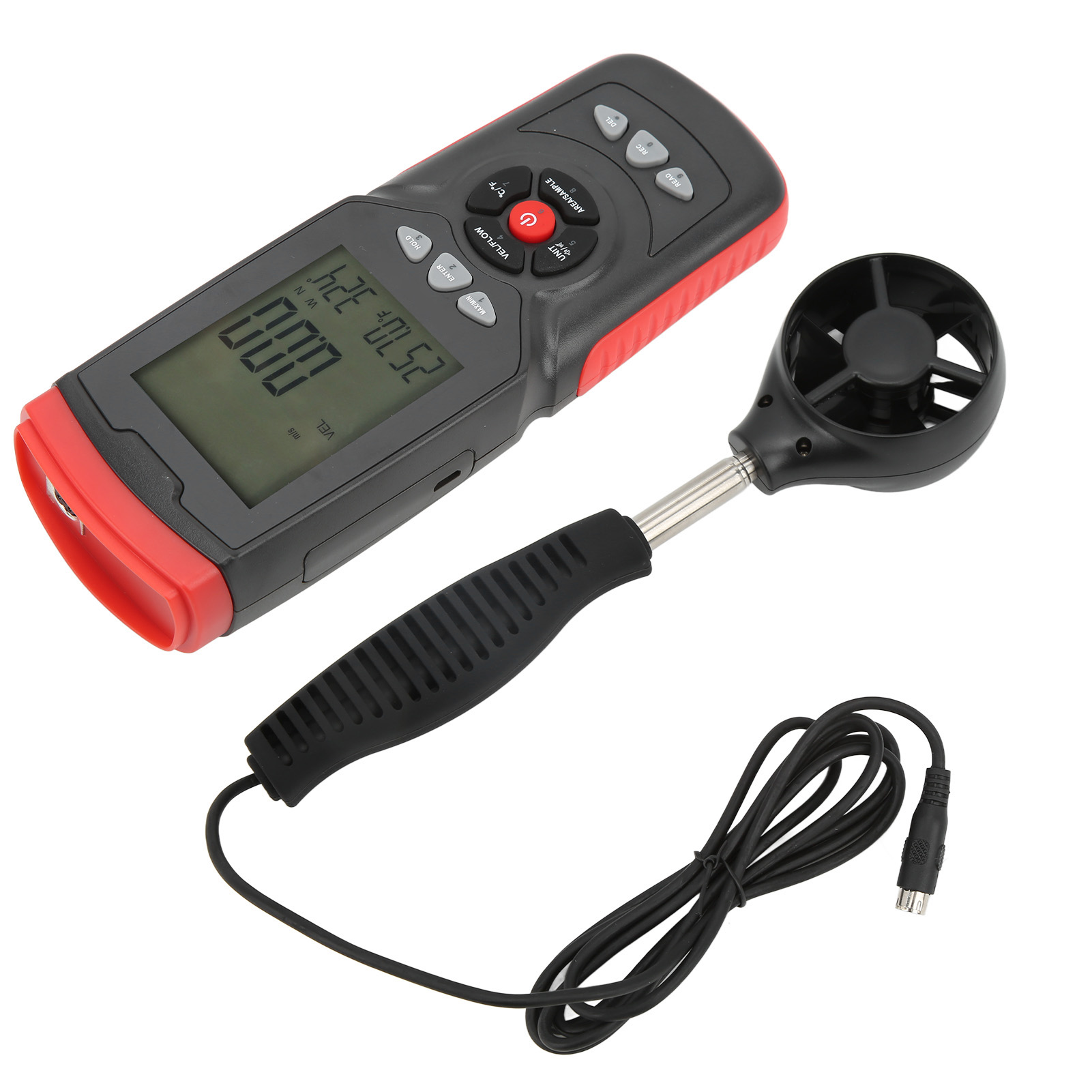 8907 Digitales Anemometer Mit Hoher Genauigkeit: Windgeschwindigkeits-, Volumen- Und Temperaturmessgerät