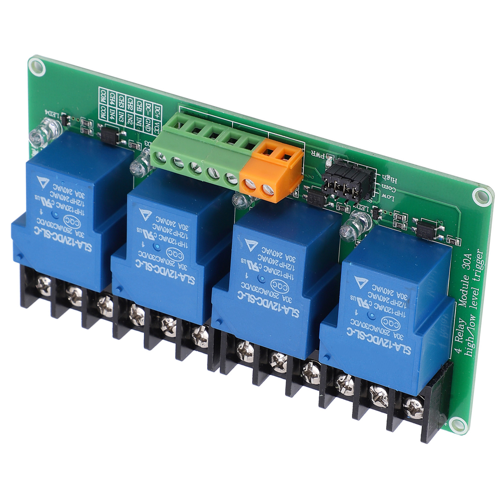 Relaismodul Mit 4 Kanälen, Automatischer Steuerung, Hoch-/niedrigpegel-triggerung, Elektronisches Bauteil, 12 V