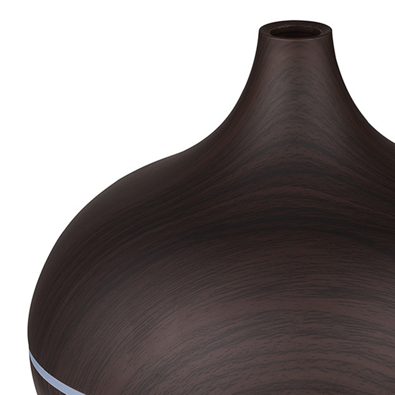Aroma-diffusor Mit Holzmaserung, Ultraschall-luftbefeuchter Für Schlafzimmer Und Hotelzimmer, Leiser Luftbefeuchter Mit Heller, Dunkler Holzmaserung, Eu-design, Inklusive Fernbedienung
