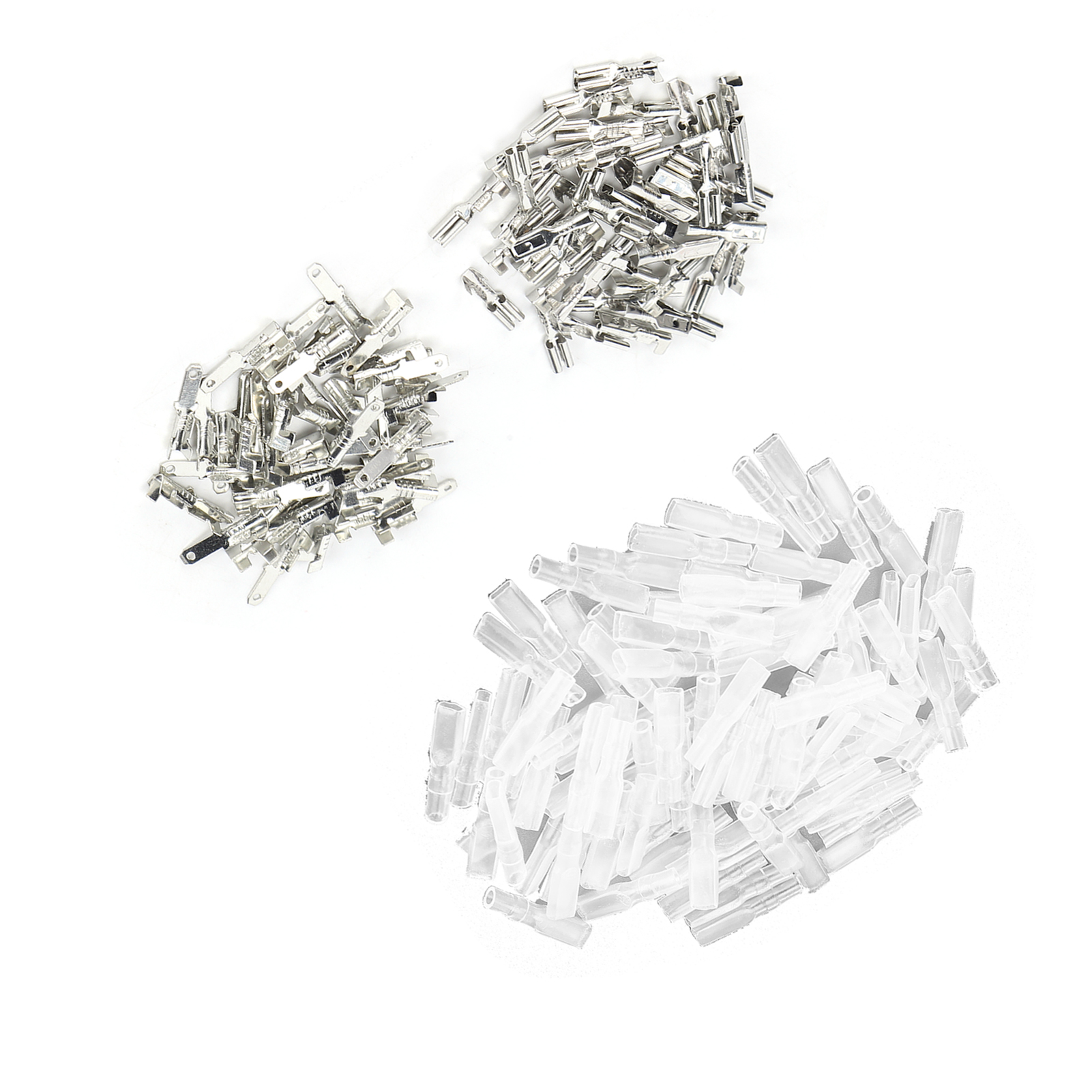 Flachsteckverbinder (weiblich/männlich), Je 50 Stück Mit 100 Isolierhülsen, 2,8 Mm, Silberfarben