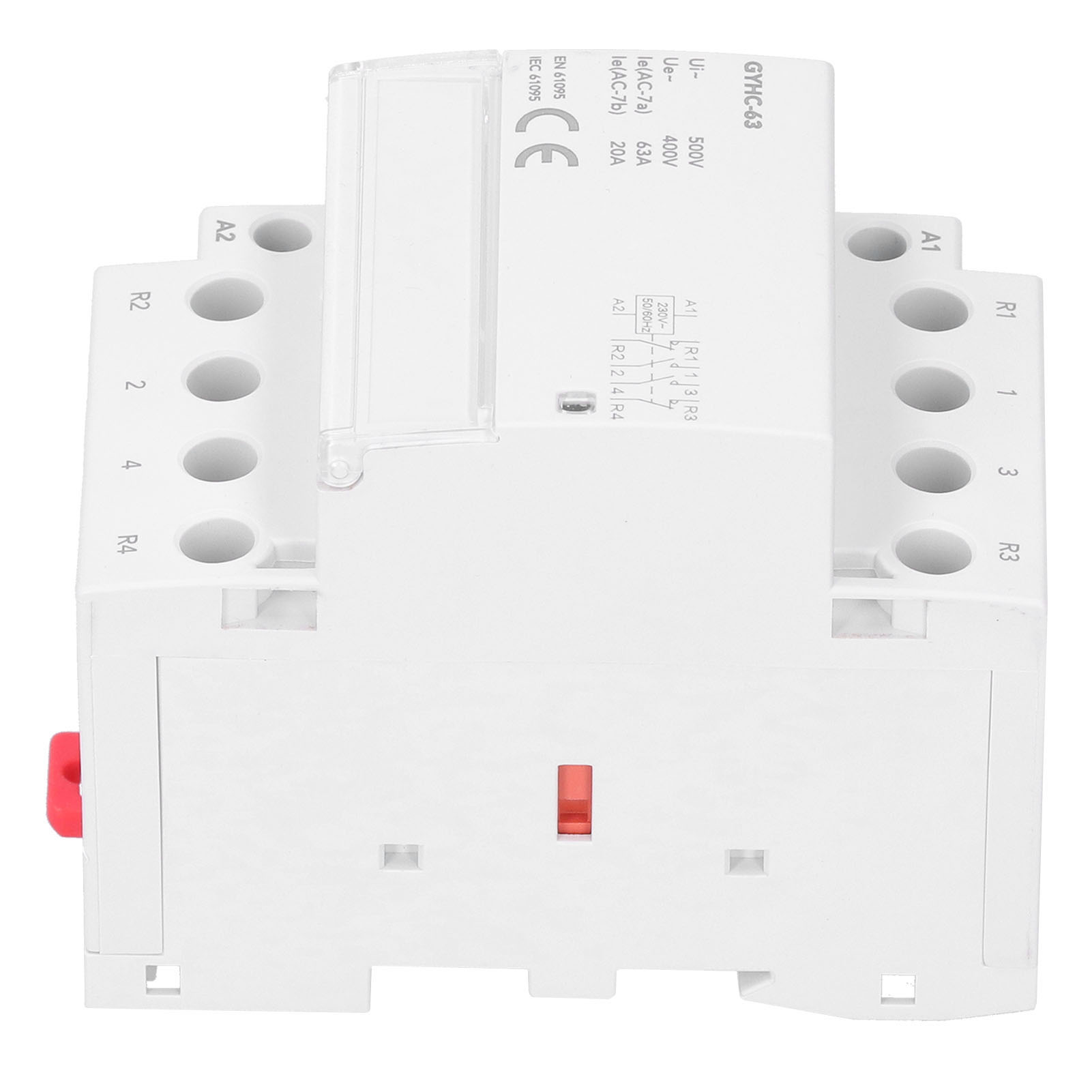 Modulares Schütz, Tragbar, Robust, Elektronisches Modul, 50 Hz, 4-polig, Gyhc‑63, 2 Schließer, 2 Öffner, 230 V