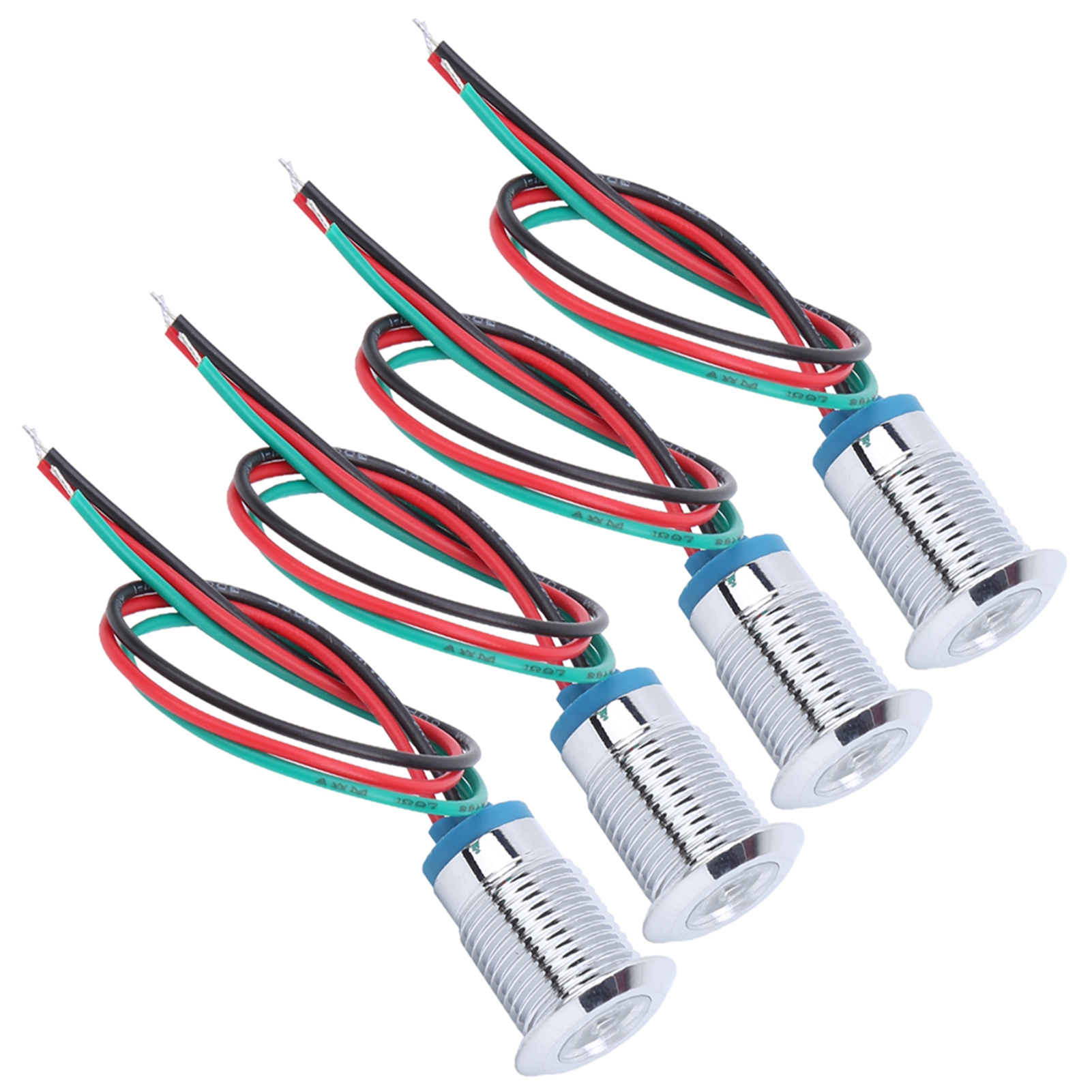 4 Sets Vorverdrahtete Runde Leds, Wasserdicht, 2-farbiges Licht, Gemeinsame Anode, 12 Mm, 3-6 V (rot Und Grün)