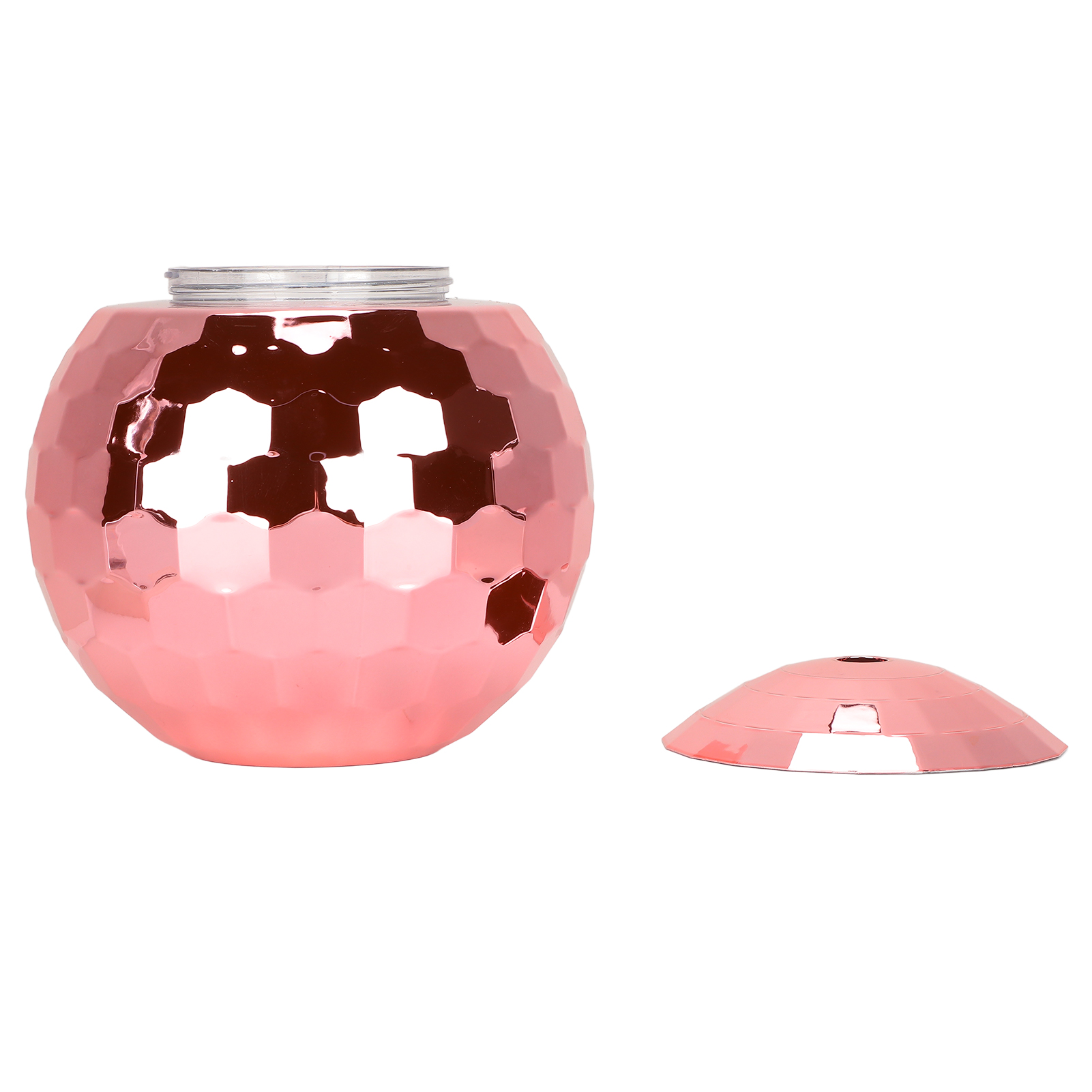 Flash Ball Cocktailbecher, Großes Fassungsvermögen 600 Ml, Farbenfroher Ballbecher Für Mottopartys Und Reisen, Roségold