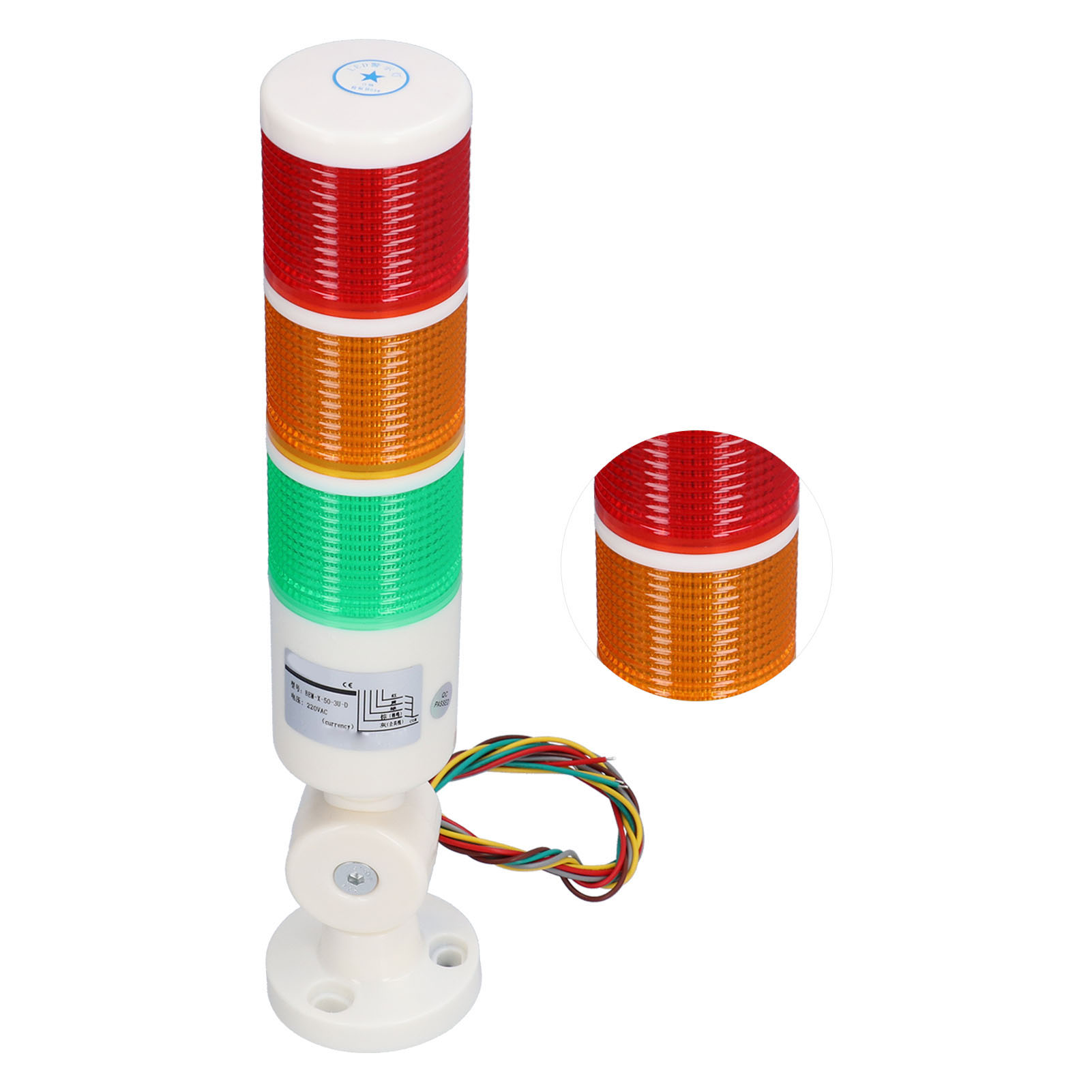 Berm Signalturm, Permanent Helles 3-farben-led-licht, Faltbares Warngerät Mit Summer, Ac220v