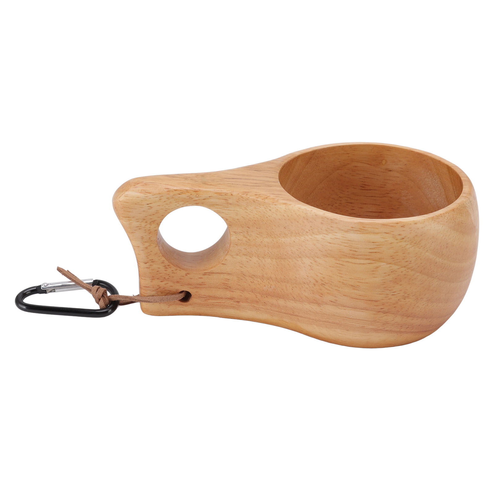 Handgefertigter Holzbecher Im Finnischen Stil, Natürlich Und Tragbar, Ideal Für Kaffee, Tee Oder Milch.