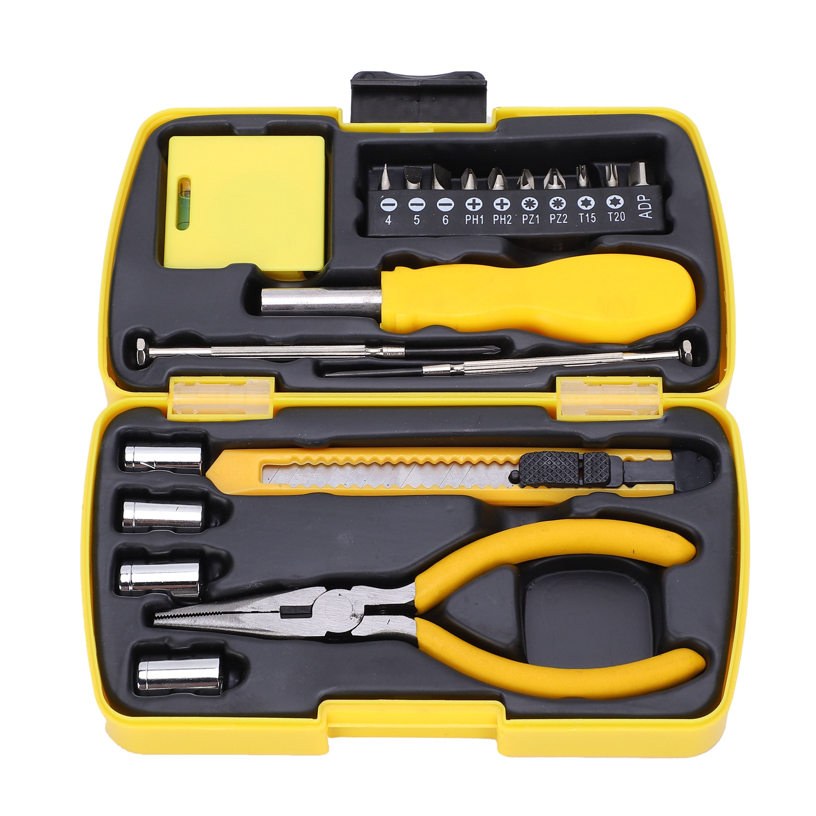 Haushaltswerkzeug-set Aus Kohlenstoffstahl: Schraubendreher, Steckschlüssel, Bit, Maßband, Universalmesser
