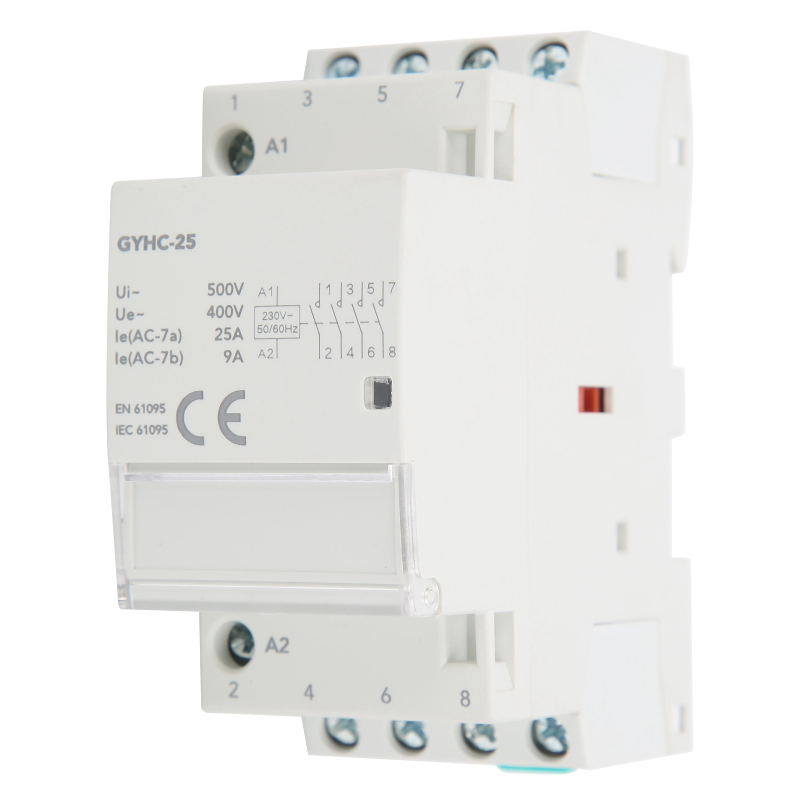 Modulares Schütz 4p Industrielles Haushaltsstromkreis-steuermodul 4no 230v 50hz Gyhc‑25