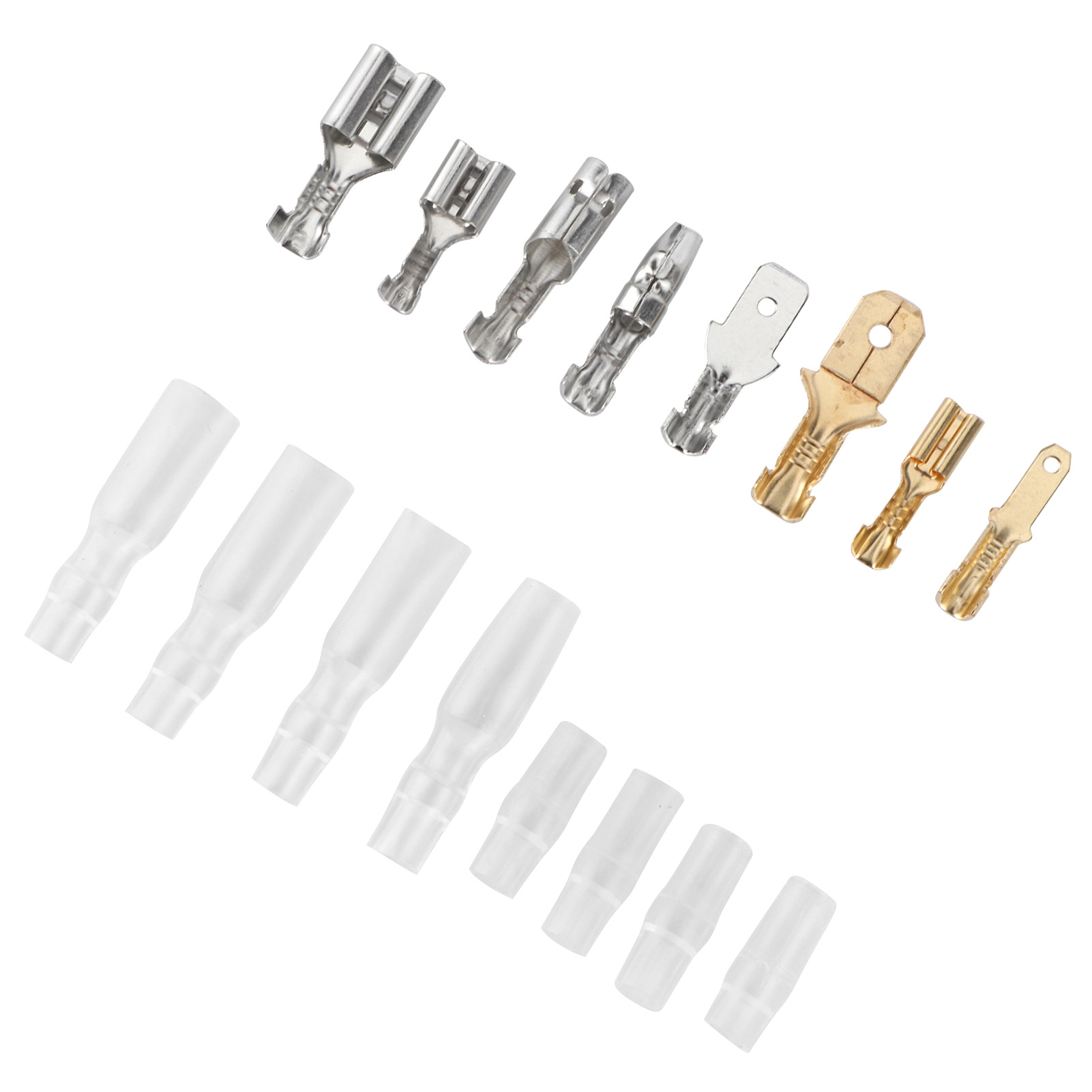 150 Stück 2,8/4,8/6,3/4 Mm Kaltgepresste Drahtklemmen (stecker/buchse) Mit Isolierhülsen