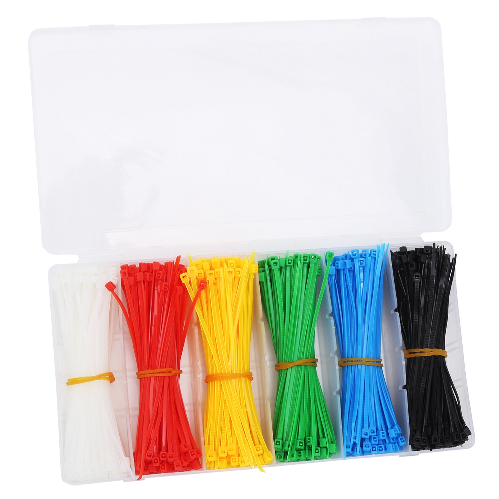 900 Stück Selbstsichernde Nylon-kabelbinder, Mehrfarbig, Tragbar, Organizer-zubehör