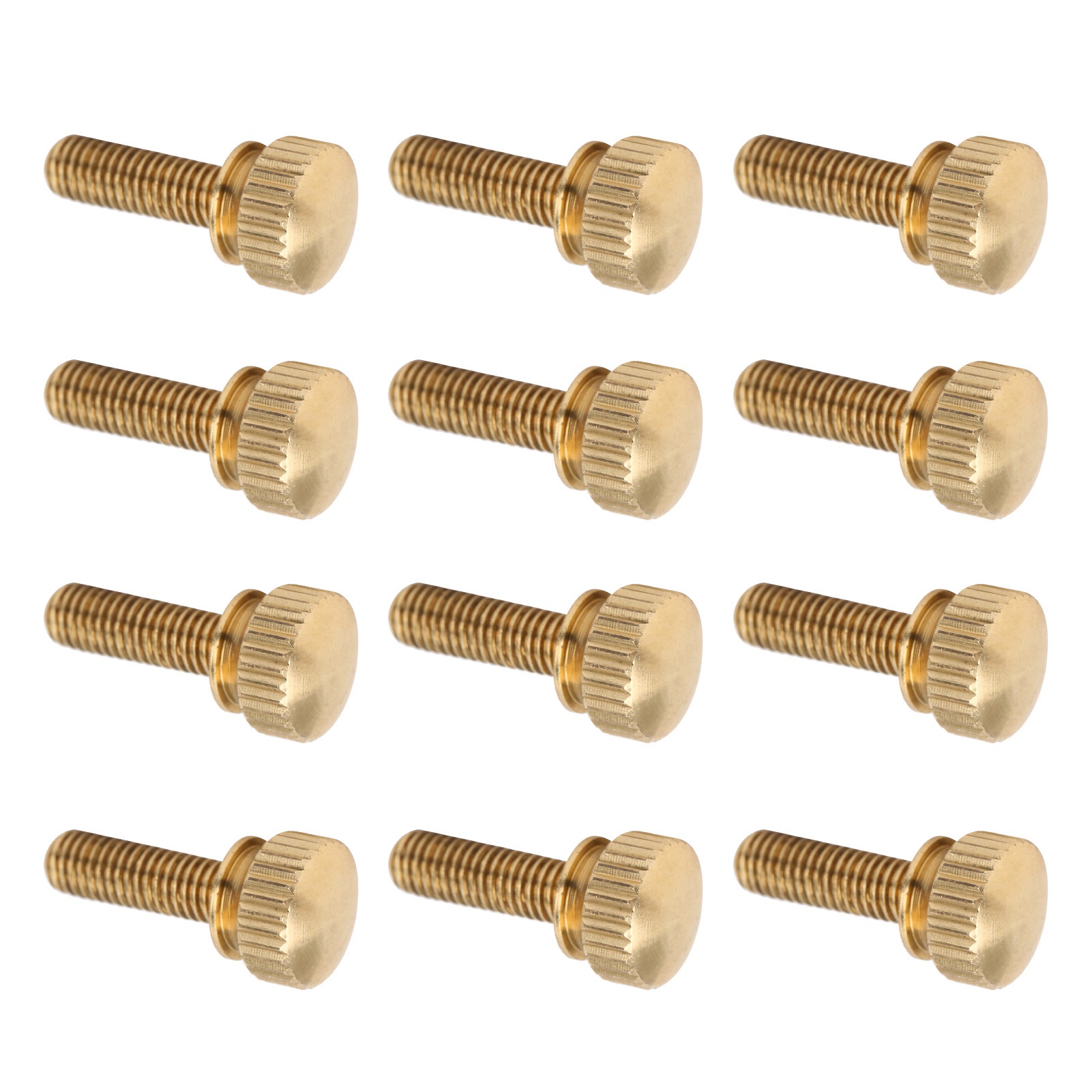 50 Stück Flache Gerändelte Daumenschrauben Mit Rundkopf Aus Reinem Kupfer, Rutschfest, Für Industriebedarf (m5 X 16 Mm)