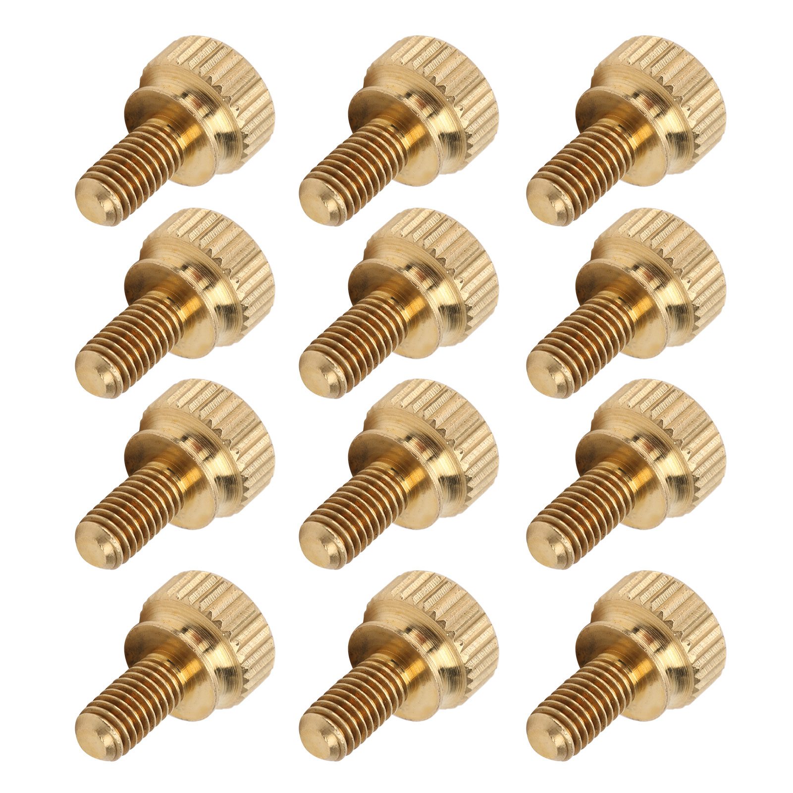 50 Stück Flache Gerändelte Daumenschrauben Mit Rundkopf Aus Reinem Kupfer, Rutschfest, Für Industriebedarf (m5 X 10 Mm)