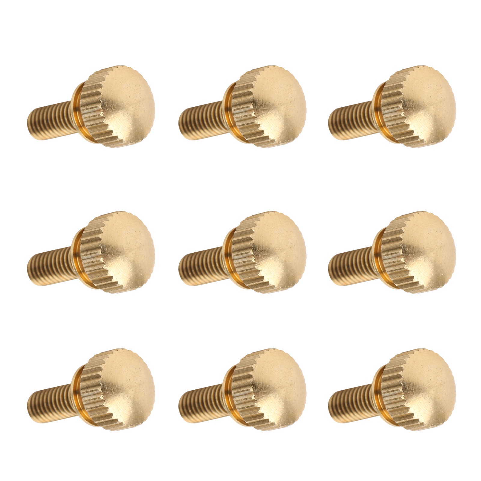 50 Stück Flache Gerändelte Daumenschrauben Mit Rundkopf Aus Reinem Kupfer, Rutschfest, Für Industriebedarf (m5 X 12 Mm)
