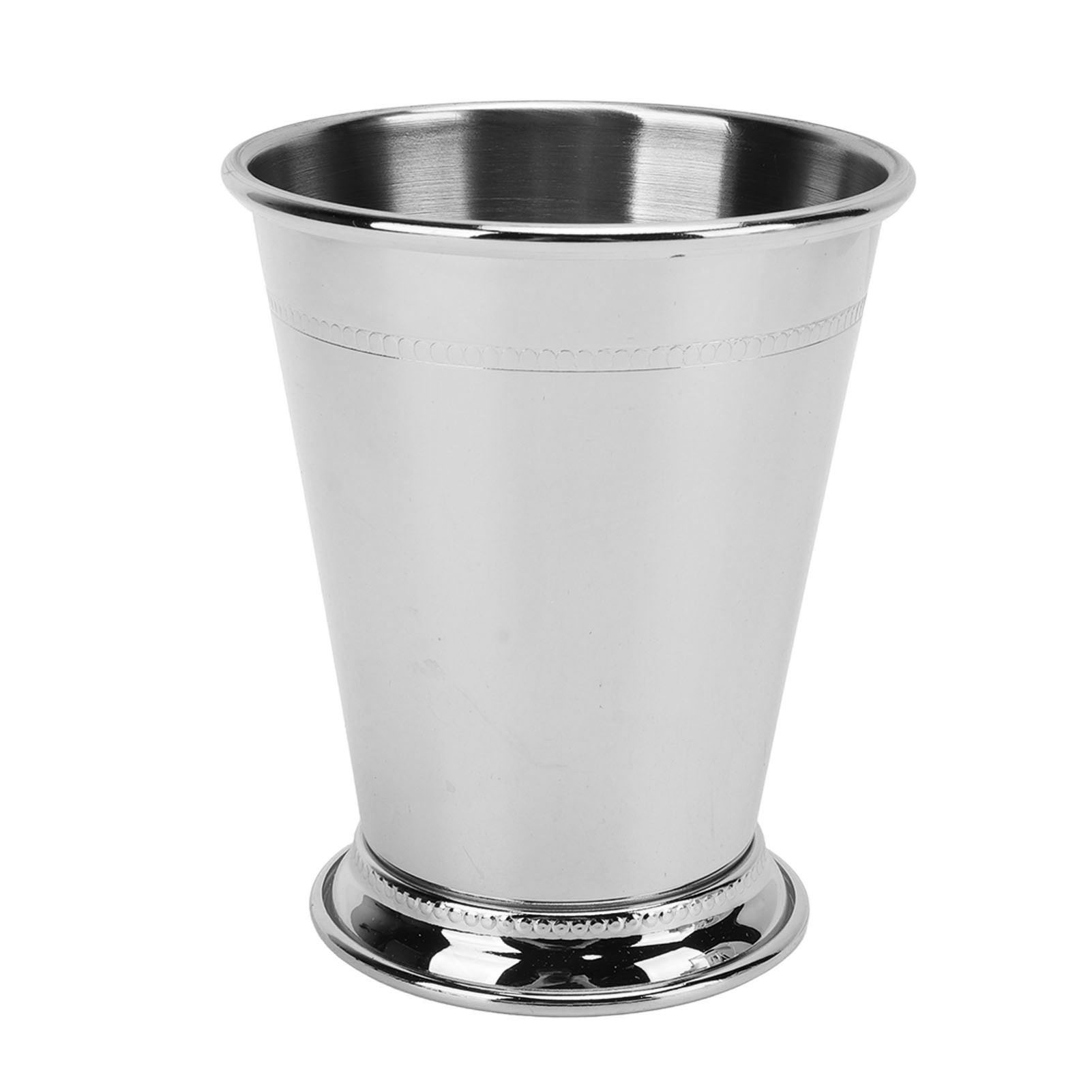Eleganter Julep-becher Aus Edelstahl Im Retro-stil, Äußerst Stabil, Verziert Mit Mintfarbenen Perlen, Für Zuhause, Klassischer Silberstil