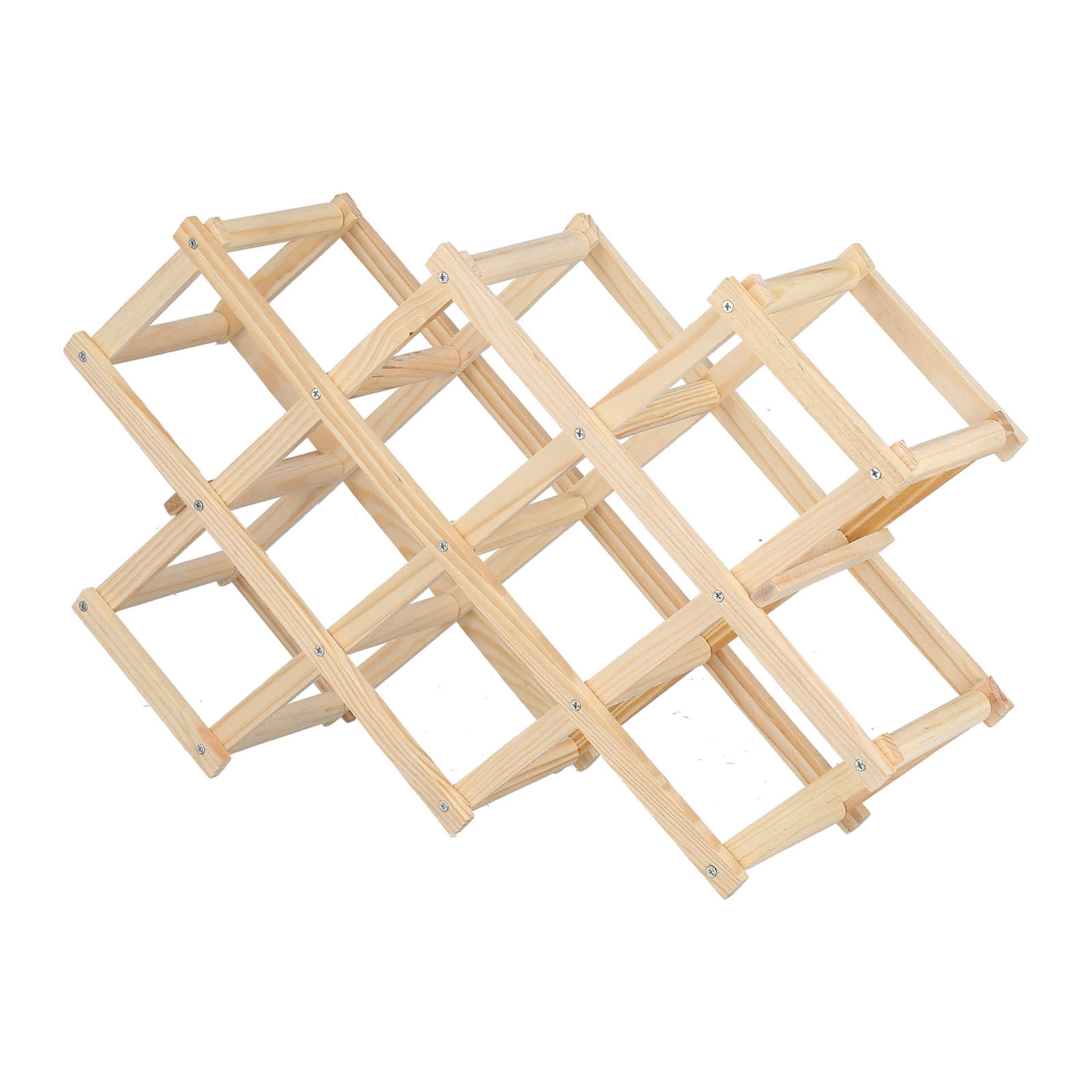 Faltbarer Weinschrank Aus Kiefernholz, Robust, Elegant Und Schlicht, Für Zuhause, Hotel Oder Büro, Holzfarbe, 10 Flaschen