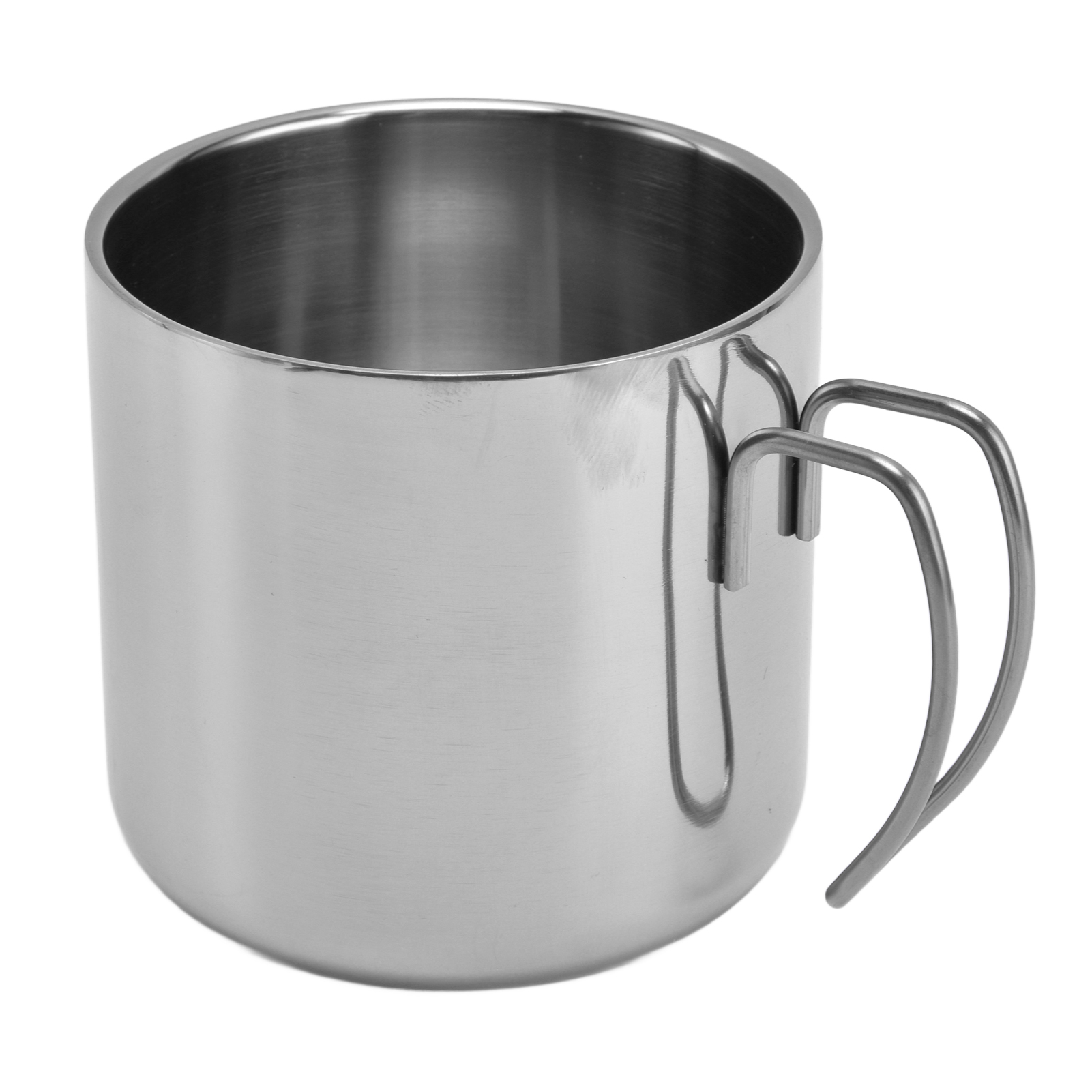 Kaffeebecher Aus Edelstahl, 400 Ml, Robust, Praktisch, Tragbar, Mit Henkel, Für Zuhause, Büro, Restaurant, Primärfarbe (ohne Deckel), 400 Ml