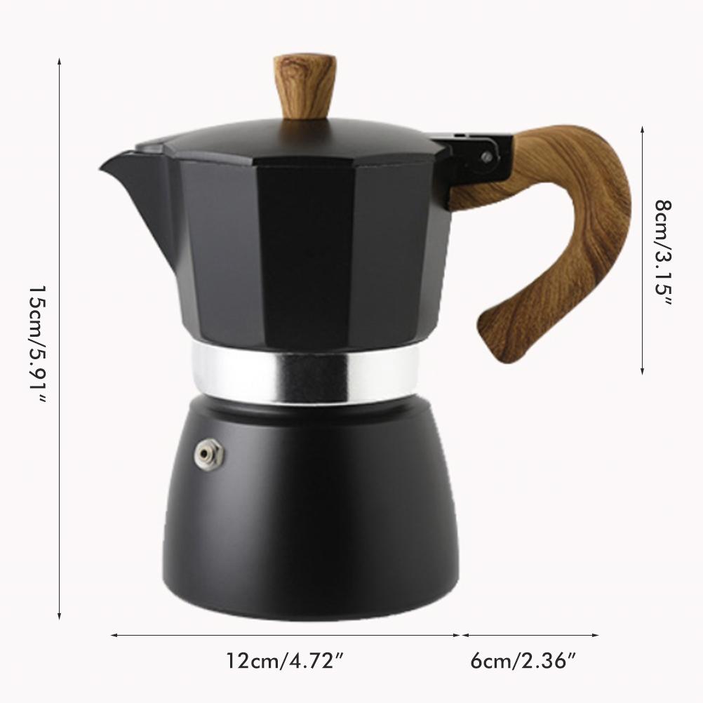 150 Ml/300 Ml Tragbare Espressokanne Aus Aluminium Im Italienischen Stil, Mokka-kaffeekanne, Haushalts-mokkakanne Für Kaltbrühkaffee Zur Zubereitung Von Cappuccino Und Latte Macchiato