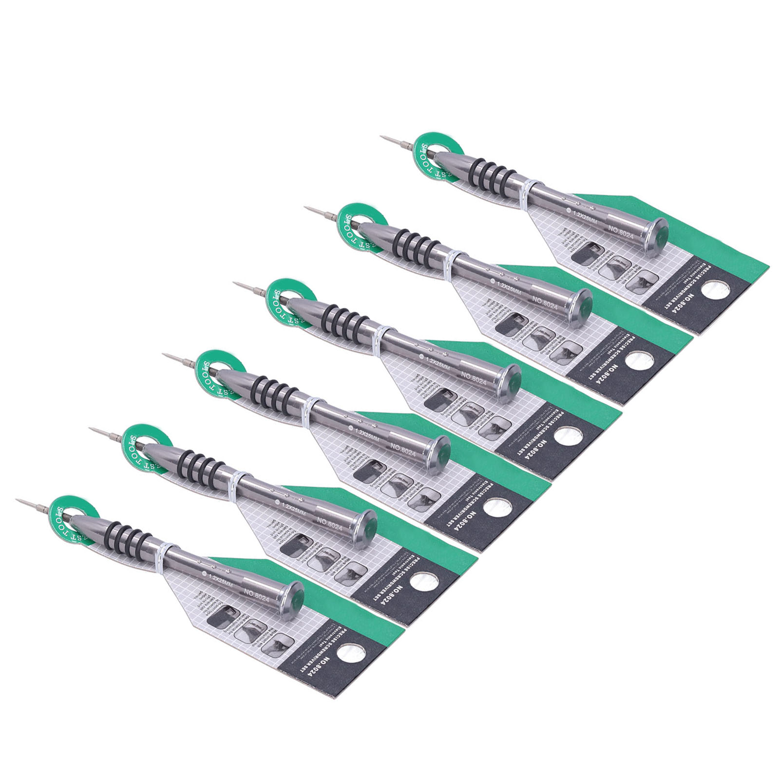 6-teiliges Schlitzschraubendreher-handdemontage- Und Reparaturwerkzeug 25 Mm Für Elektronikgeräte Mit Gummiring 1.2-