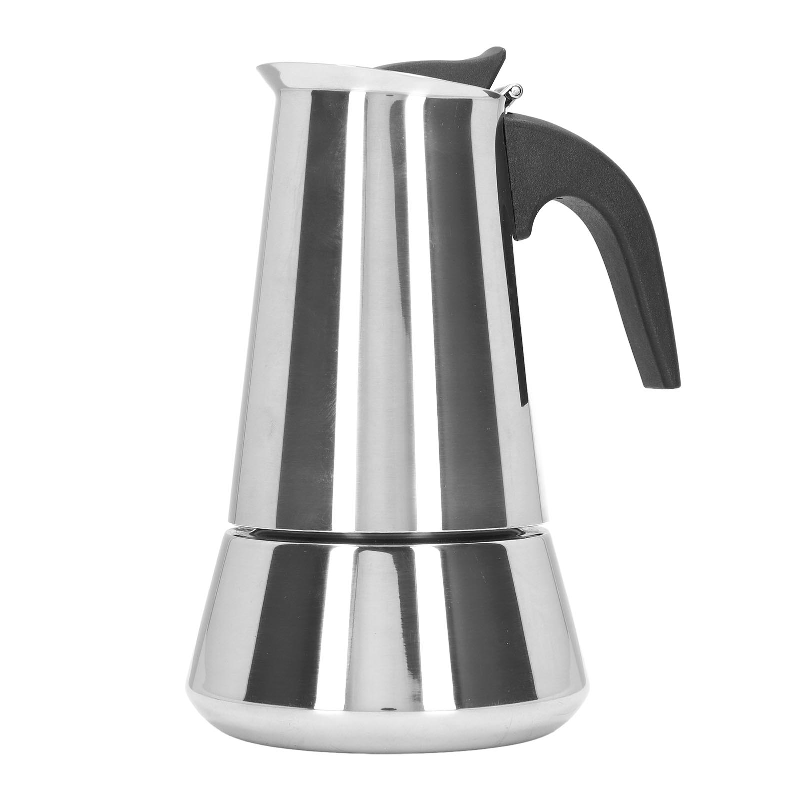 Moka-kanne Aus Lebensmittelechtem Edelstahl, Italienische Kaffeemaschine Für Den Herd, Ideal Für Zuhause, Reisen Und Büro (304), Kanne Nr. 6, Großer Bauch, 300 Ml