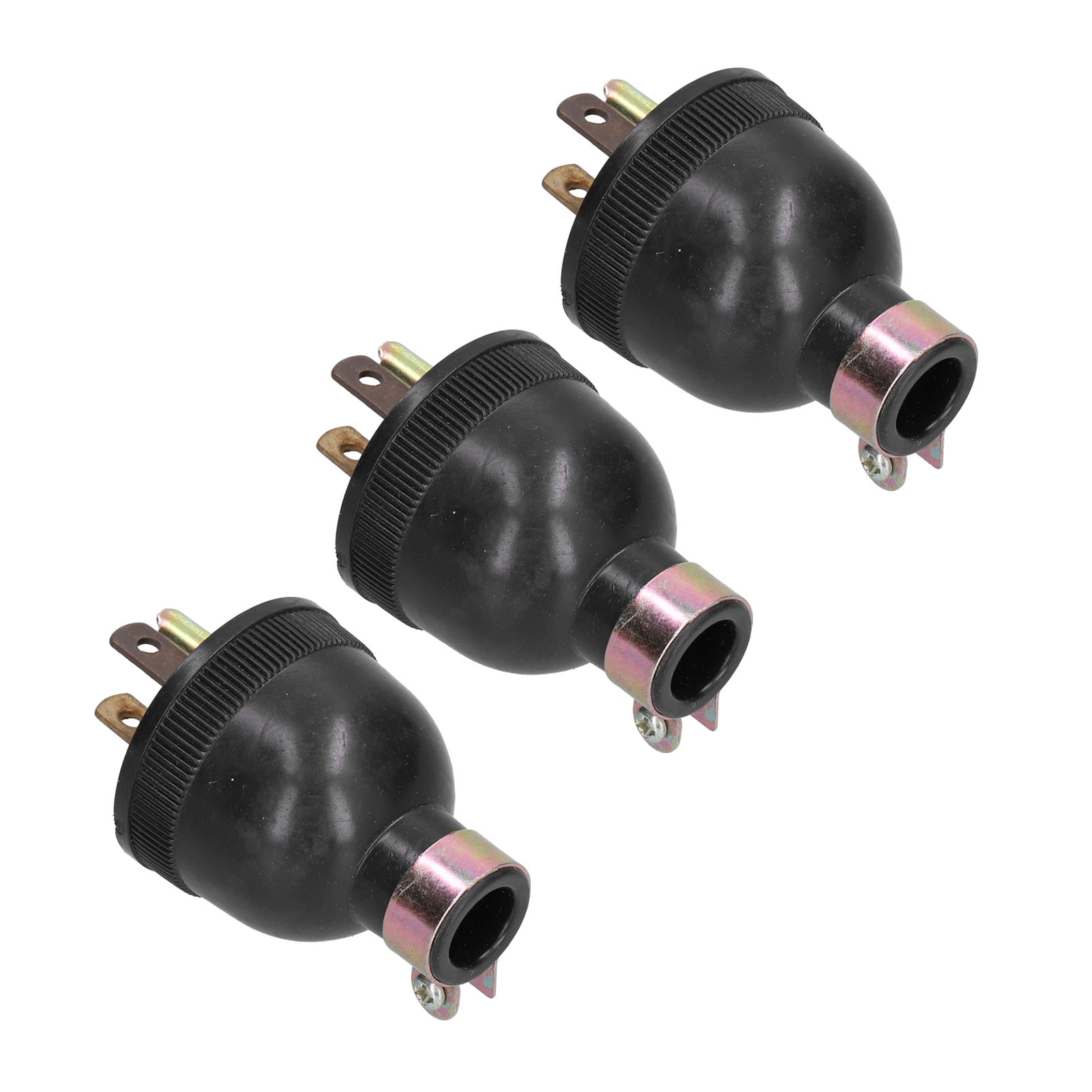 3er-pack Us-stecker, 3-polig, Kompakt, Aus Kunststoff, Mit Rutschfester, Tragbarer Sicherung, Für 168°f Und 170°f Us-stecker, 250 V