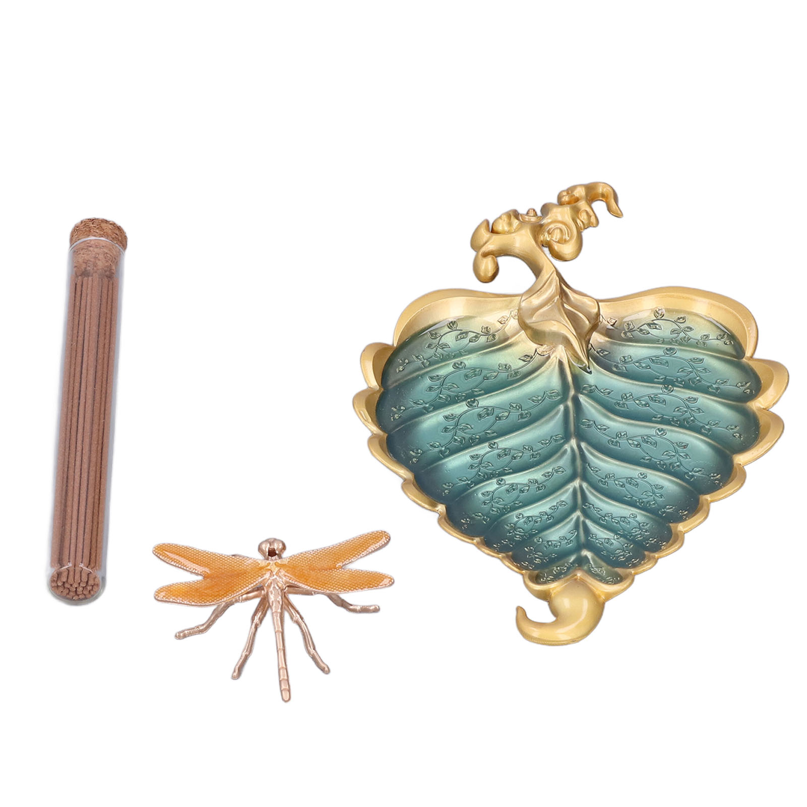 Räucherstäbchenhalter Mit Bodhi-blatt-motiv, Verziert Mit Räucherstäbchen, Für Wohnzimmer, Heimdekoration, Geschenk, Bodhi-blatt Gold 037