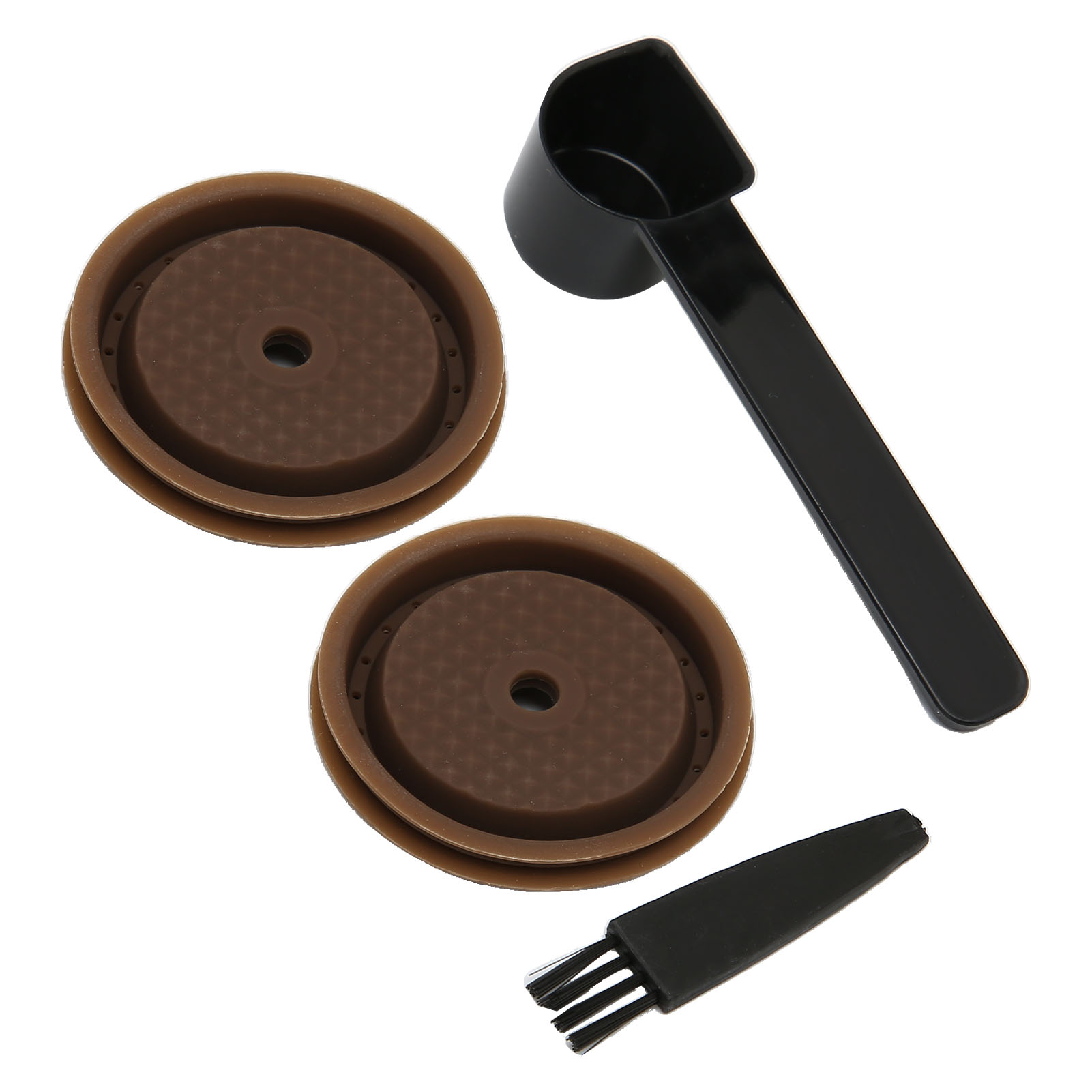 Wiederverwendbarer Deckel Aus Lebensmittelechtem, Robustem Und Umweltfreundlichem Silikagel, Mit Bürste Für Vertuoline Pro Kaffeekapseln.