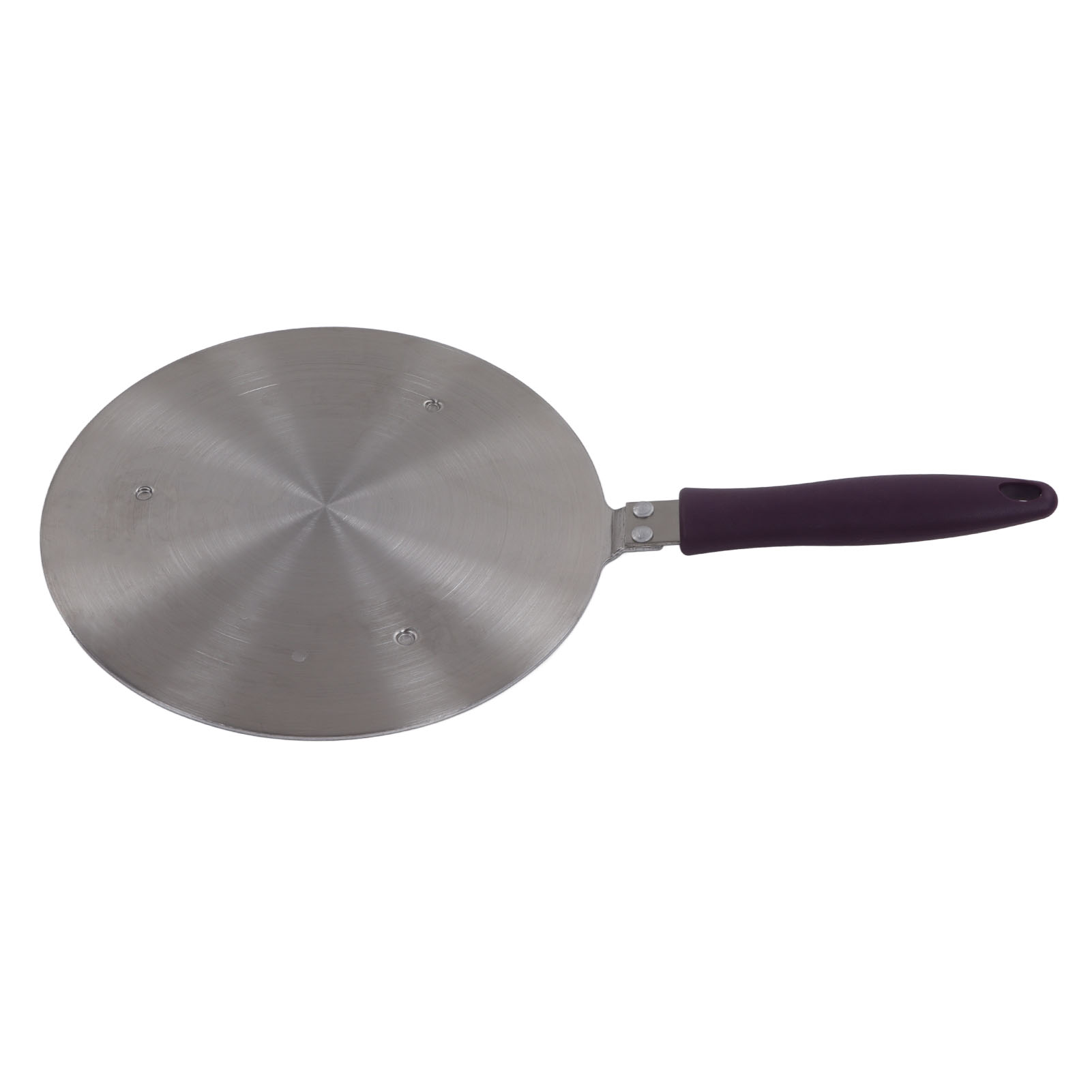 Induktionsadapterplatte Mit Edelstahl-wärmeverteiler Und Violettem Griff, Küchenzubehör Für Gusseisen- Und Keramikpfannen, 23,5 Cm / 9,25 Zoll