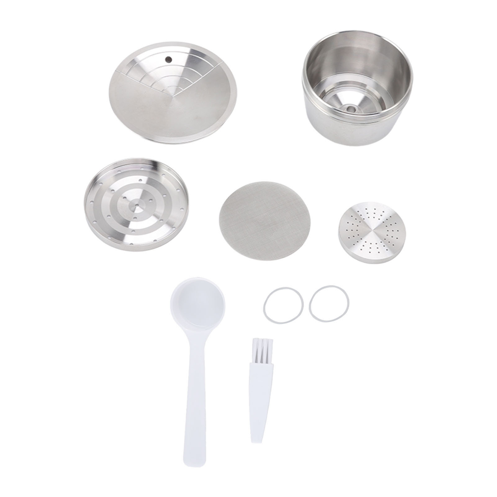 Kaffeekapsel-set Aus Edelstahl Mit Wiederverwendbarem Filter, Dichtung, Bürste, Löffel Und Druckplatte Für Edg Dg325