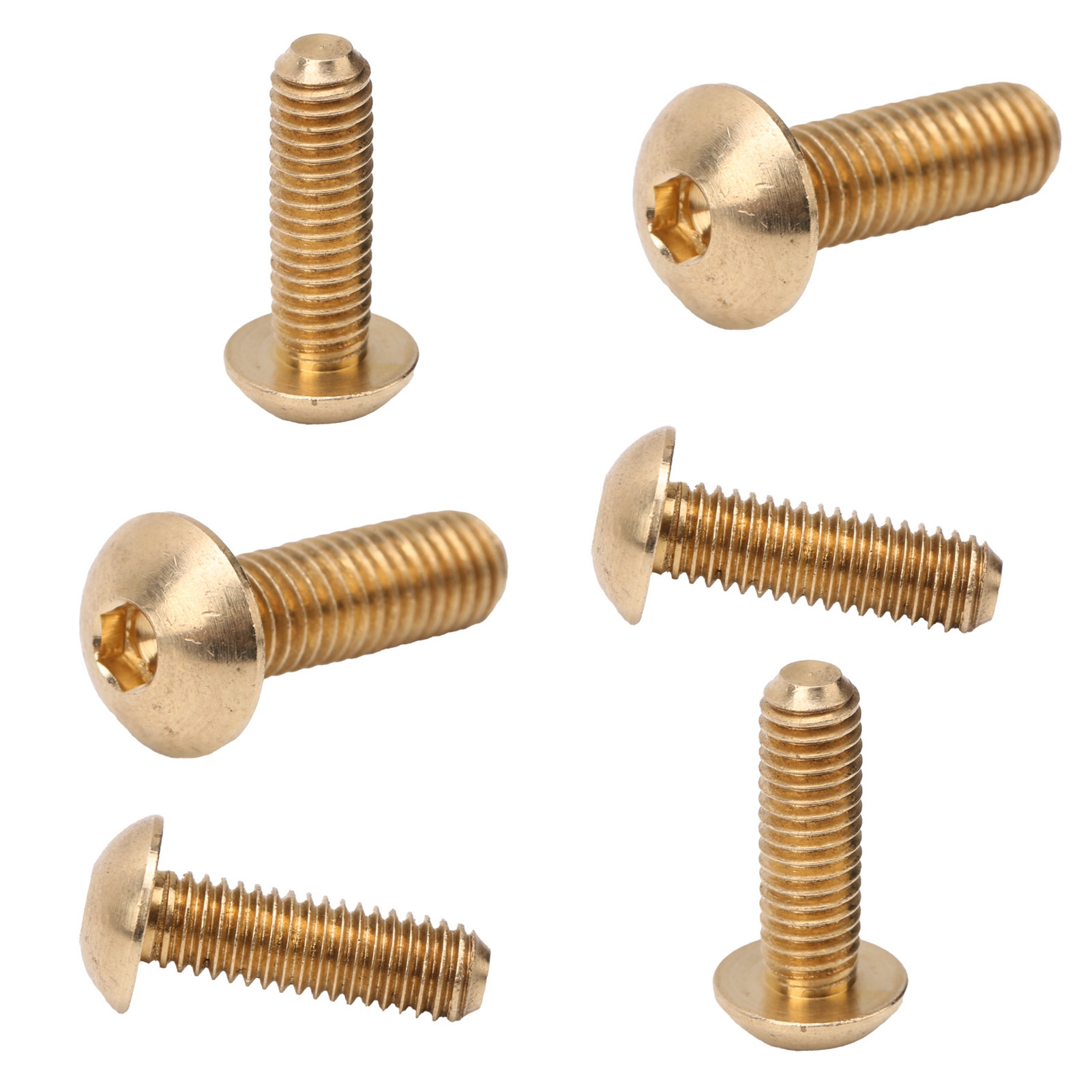 50 Stück Runde Innensechskantschrauben Aus Kupfer, Befestigungselemente, Hardware-werkzeuge, Industriebedarf, M5m5x16mm